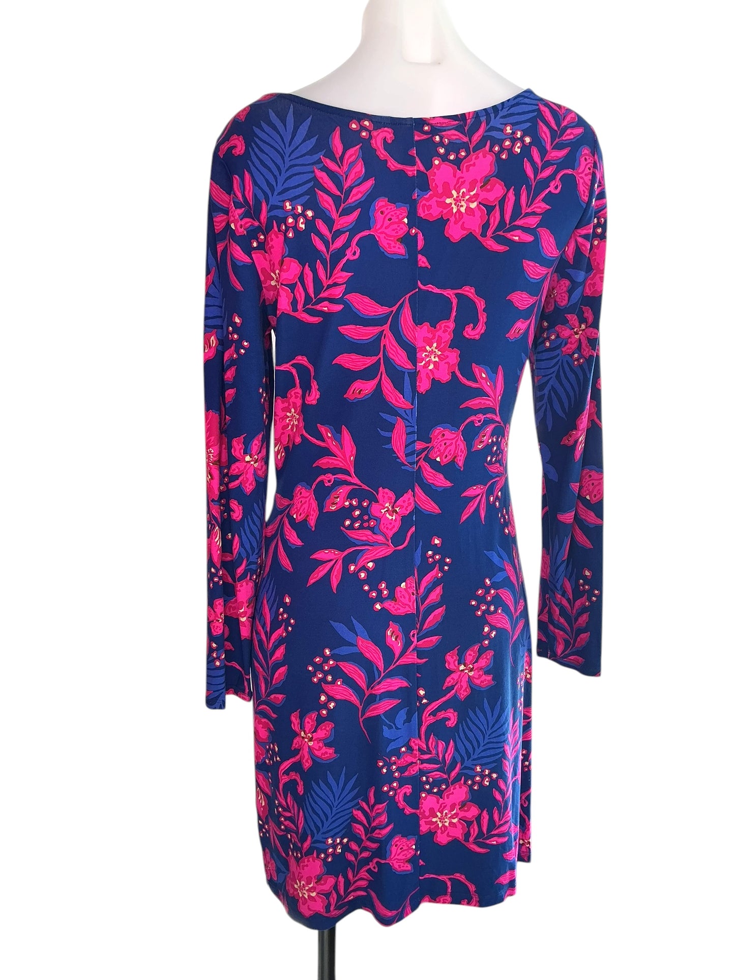 Lilly Pulitzer Bryson Long Sleeve Dress Blue Med Never Ending Summer - M