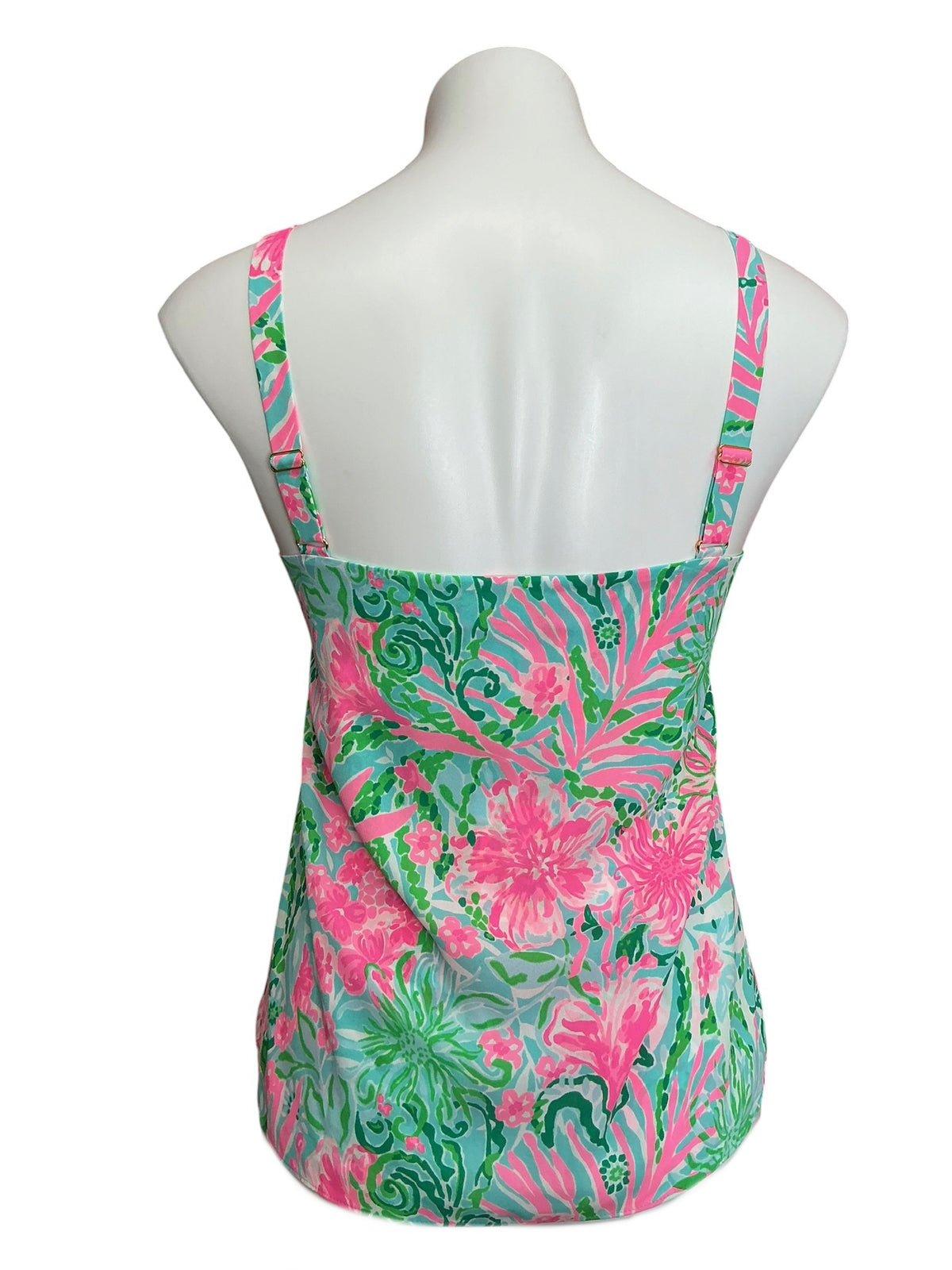 Lilly Pulitzer NWT Nadia Cami Top Amalfi Blue Leaf It Wild - Size M