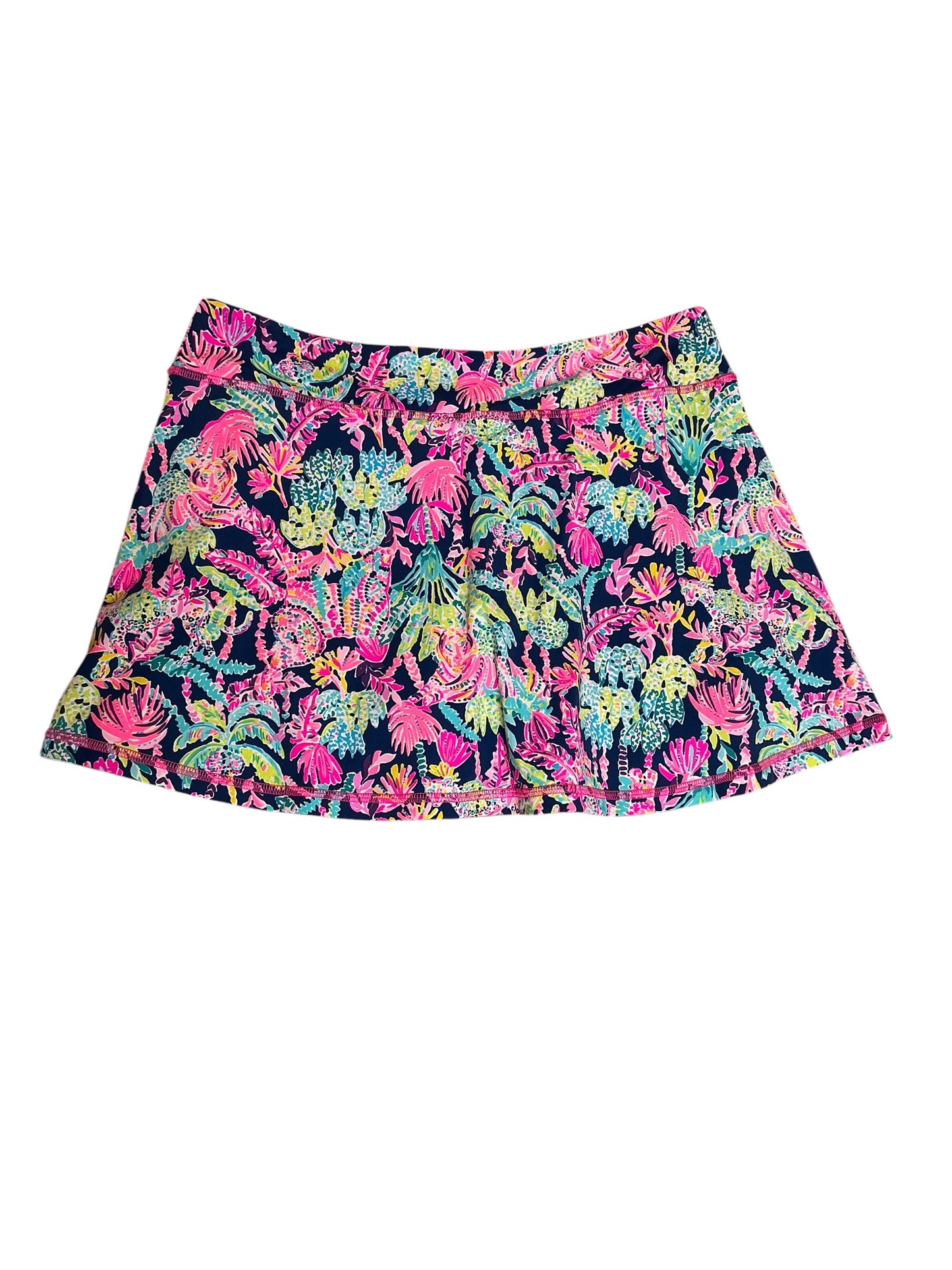 Lilly Pulitzer Luxletic Aila Skort Oyster Bay Navy Seen and Herd - Size M