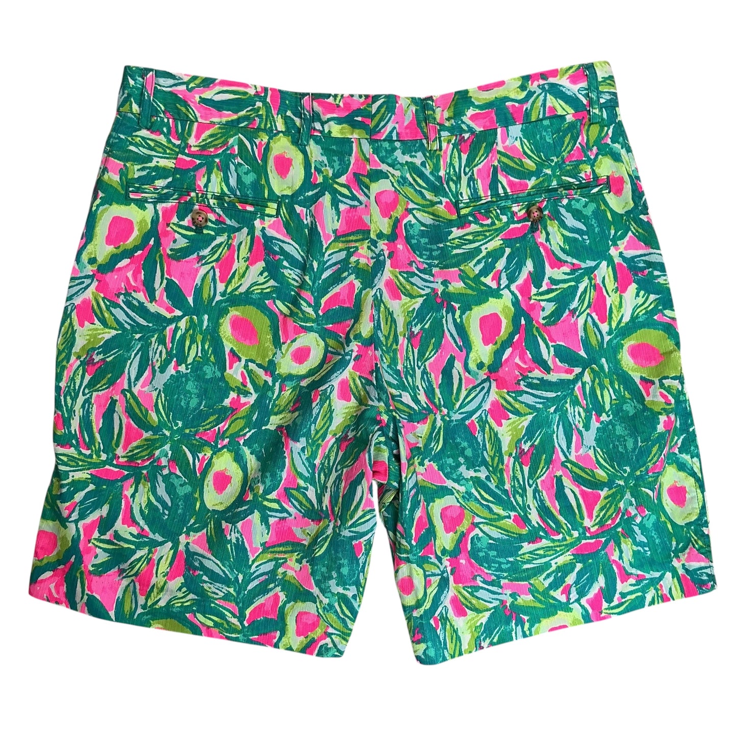 Lilly Pulitzer Mens Beaumont Shorts Pink Sunset Guac And Roll - Size 36