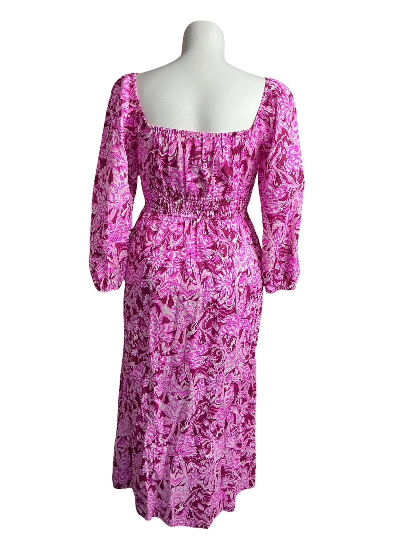 Lilly Pulitzer NWT Lakira 3/4 Sleeve Cotton Mulberry Wild Ride - Size M