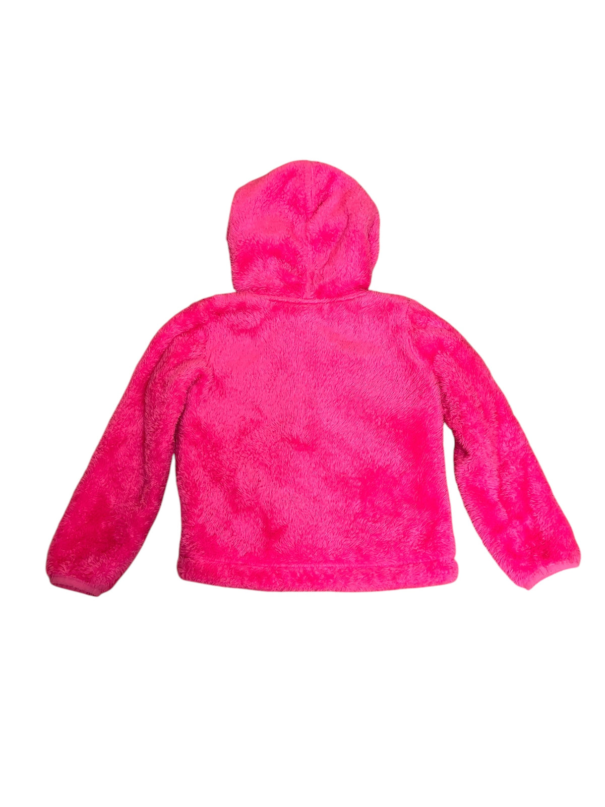 Lilly Pulitzer Girls Rylan Sherpa Faux Fur Zip-Up Hoodie Jacket Pink Isle - Size S(4-6)