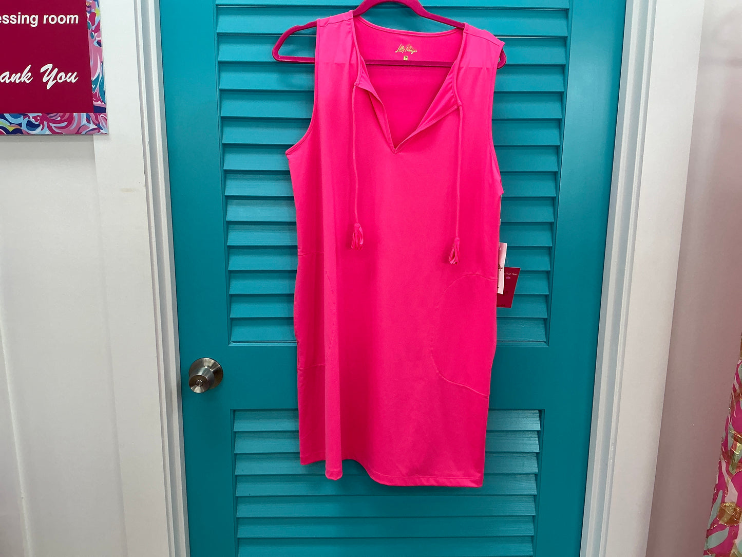 Lilly Pulitzer NWT Johanna Sleeveless Coverup Roxie Pink - Size L