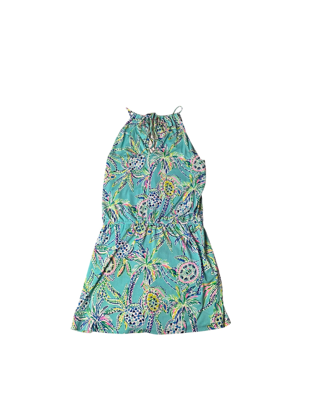 Lilly Pulitzer Gianni Skort Romper Bermuda Blue Turtle - Size L