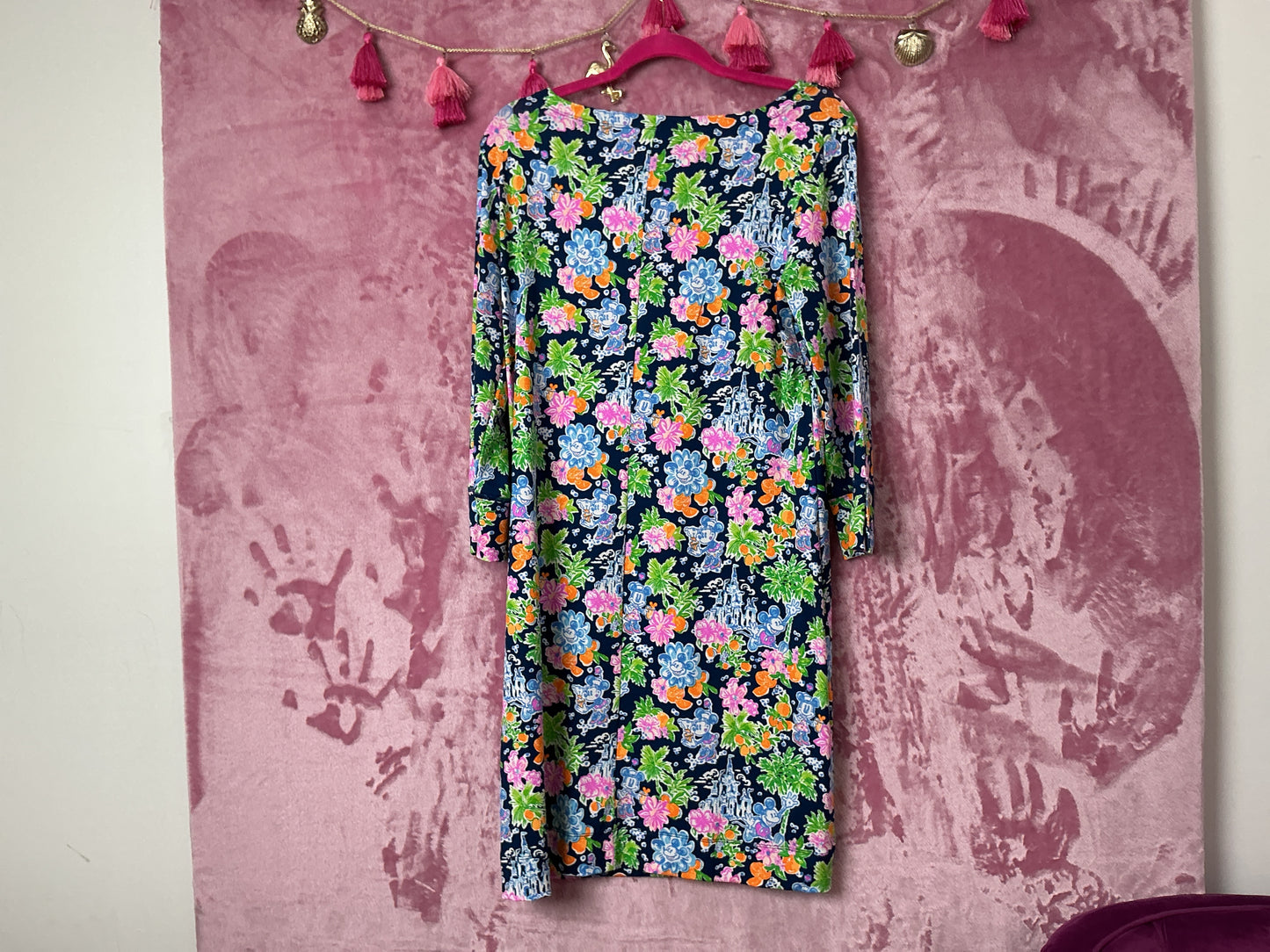 Lilly Pulitzer NWT Sophie Dress Aegean Navy Lilly Loves Disney - Size L