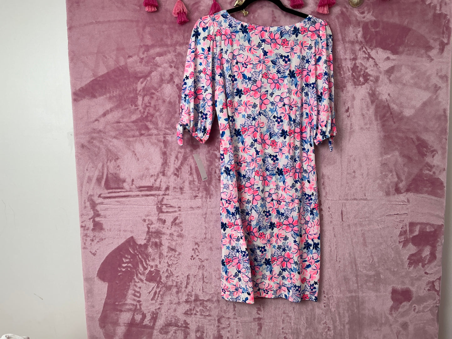 Lilly Pulitzer Easley Short Sleeve Dress - Multi for the Fans - Size S