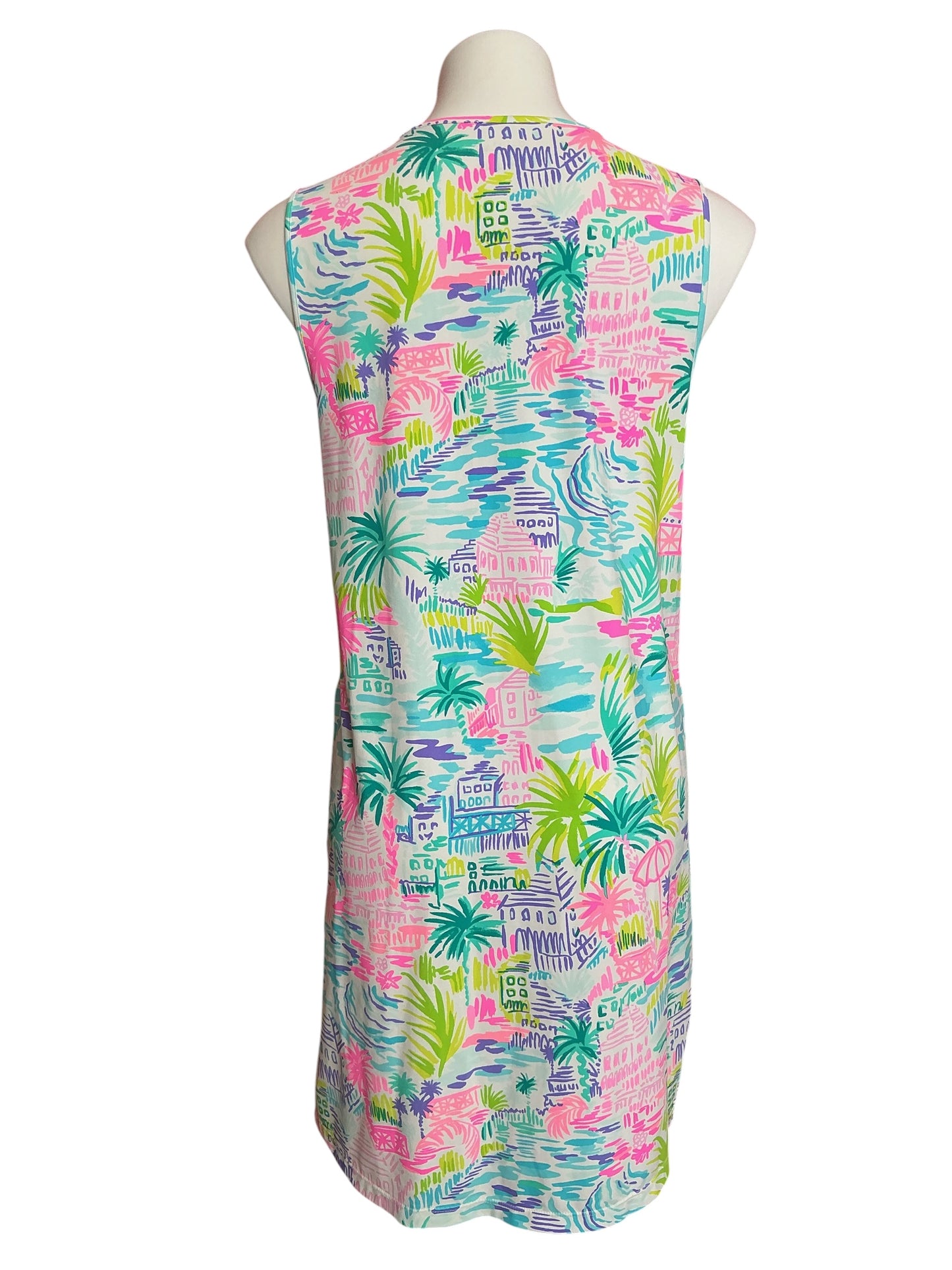 Lilly Pulitzer Gellar Shift Dress Private Island Engineered - Size L