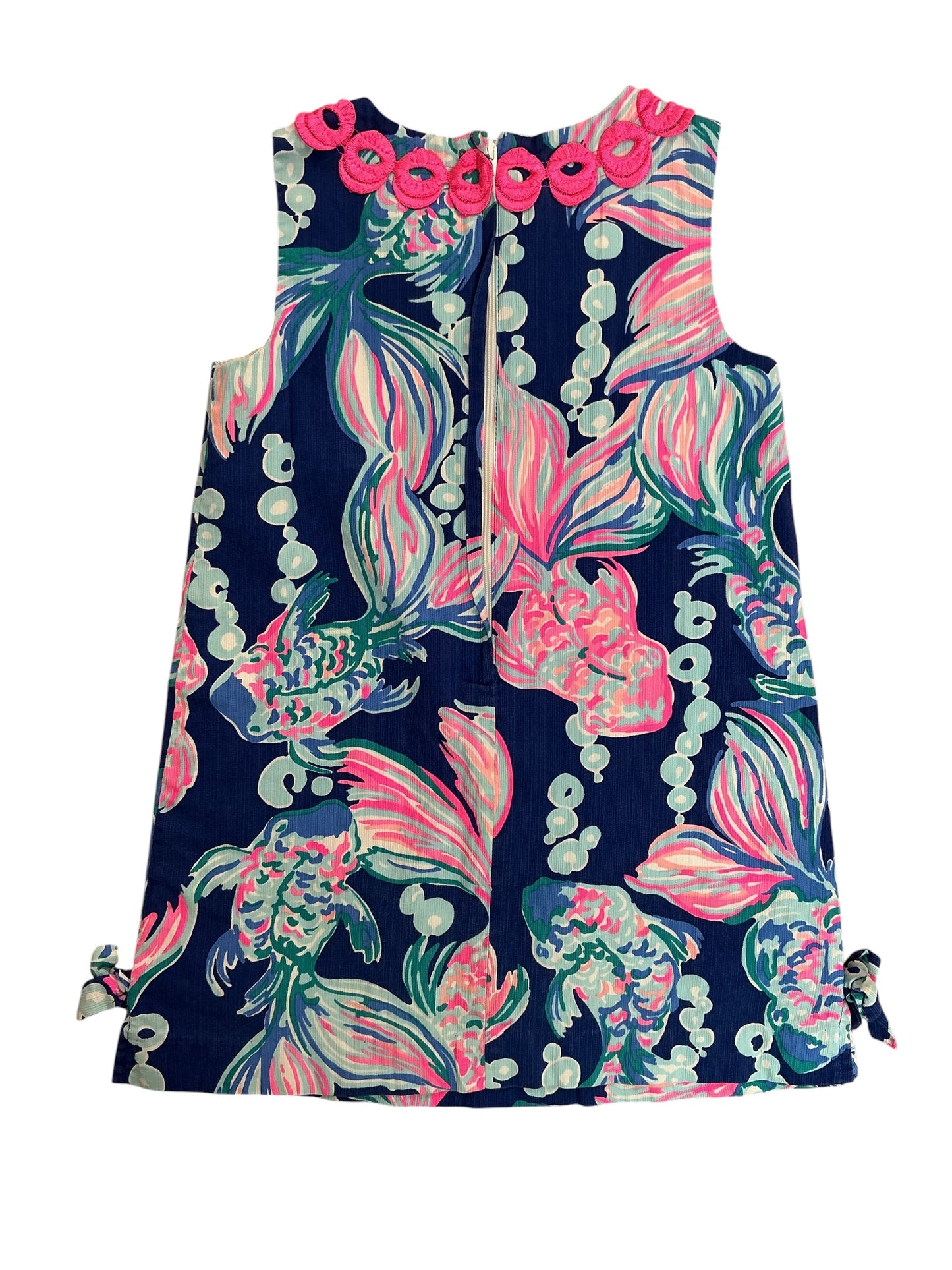 Lilly Pulitzer Kids Girls Little Lilly Classic Shift Dress It’s Ofishell - Size 5