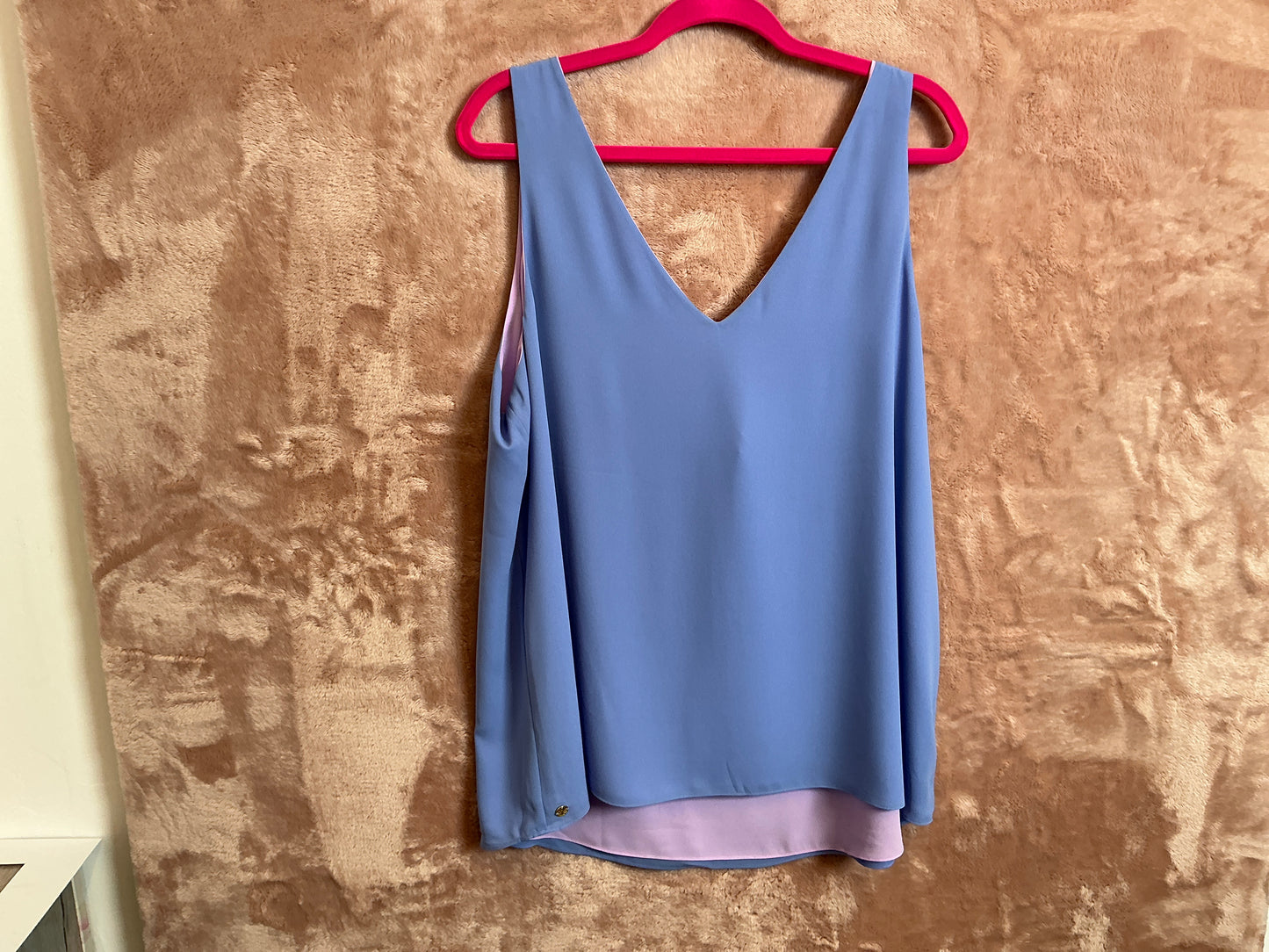 Lilly Pulitzer Top NWT - Florin Sleeveless V-Neck - Purple Iris - Size XL