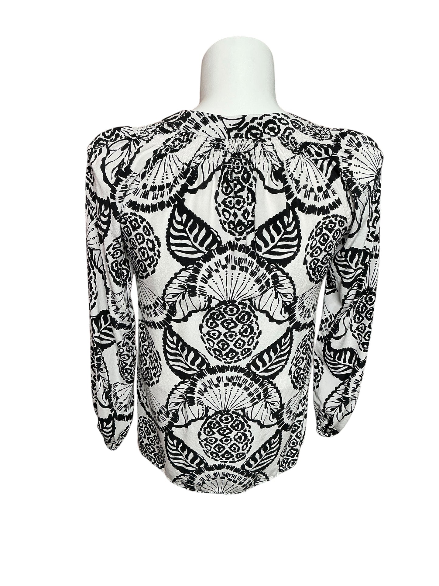 Lilly Pulitzer Elsa Silk Top Coconut Pineapple Princess Allover - Size S