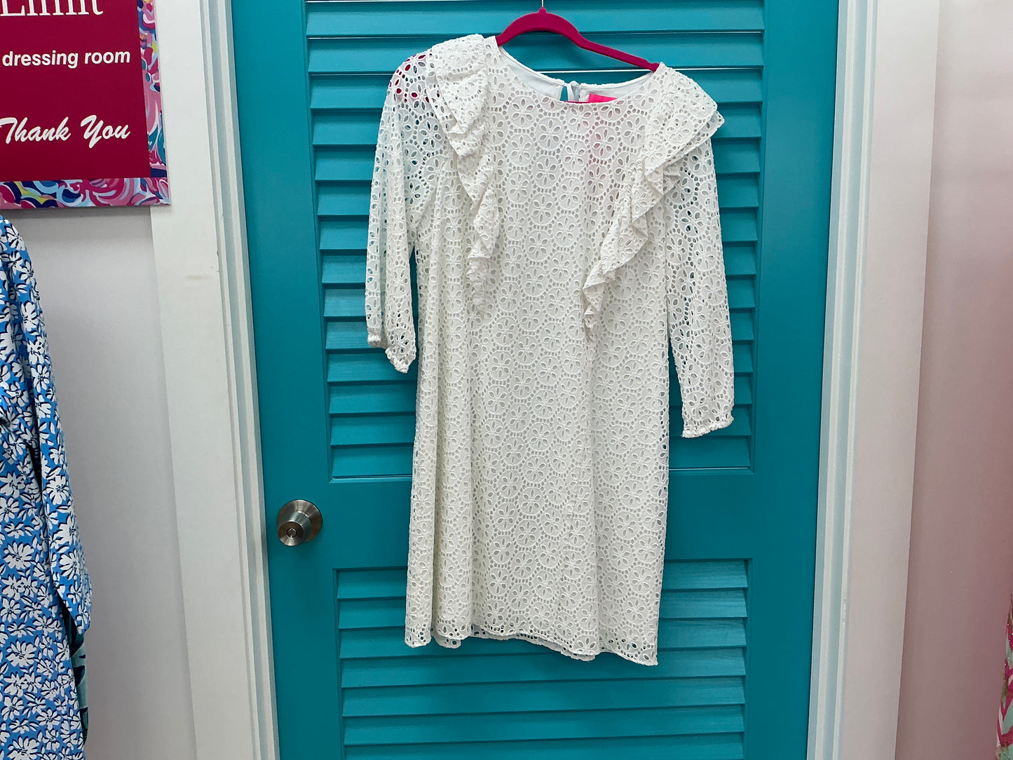 Lilly Pulitzer NWT Primm Dress Resort White Petite Sand Dollar Eyelet - Size L