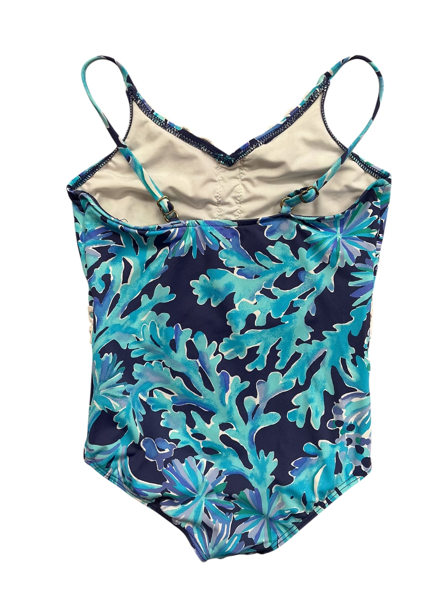 Lilly Pulitzer Kids Girls Mals One Piece Swimsuit Bali Blue Sway This Way - Size 5