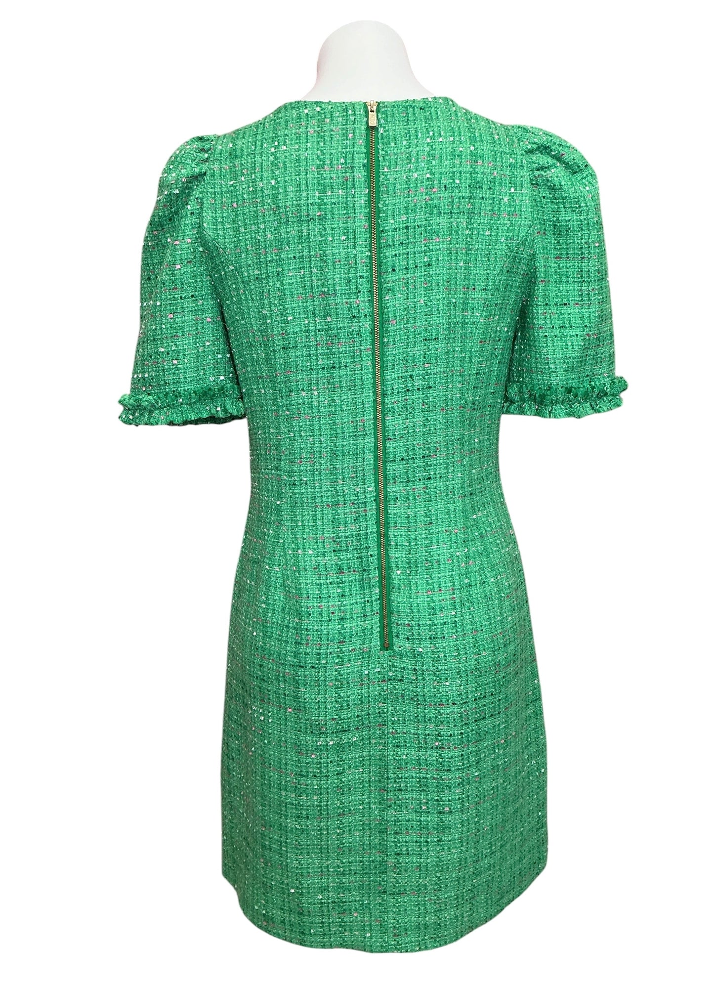 Lilly Pulitzer Ryner Tweed Shift Dress Kelly Green Palm Beach Boucle - Size 4