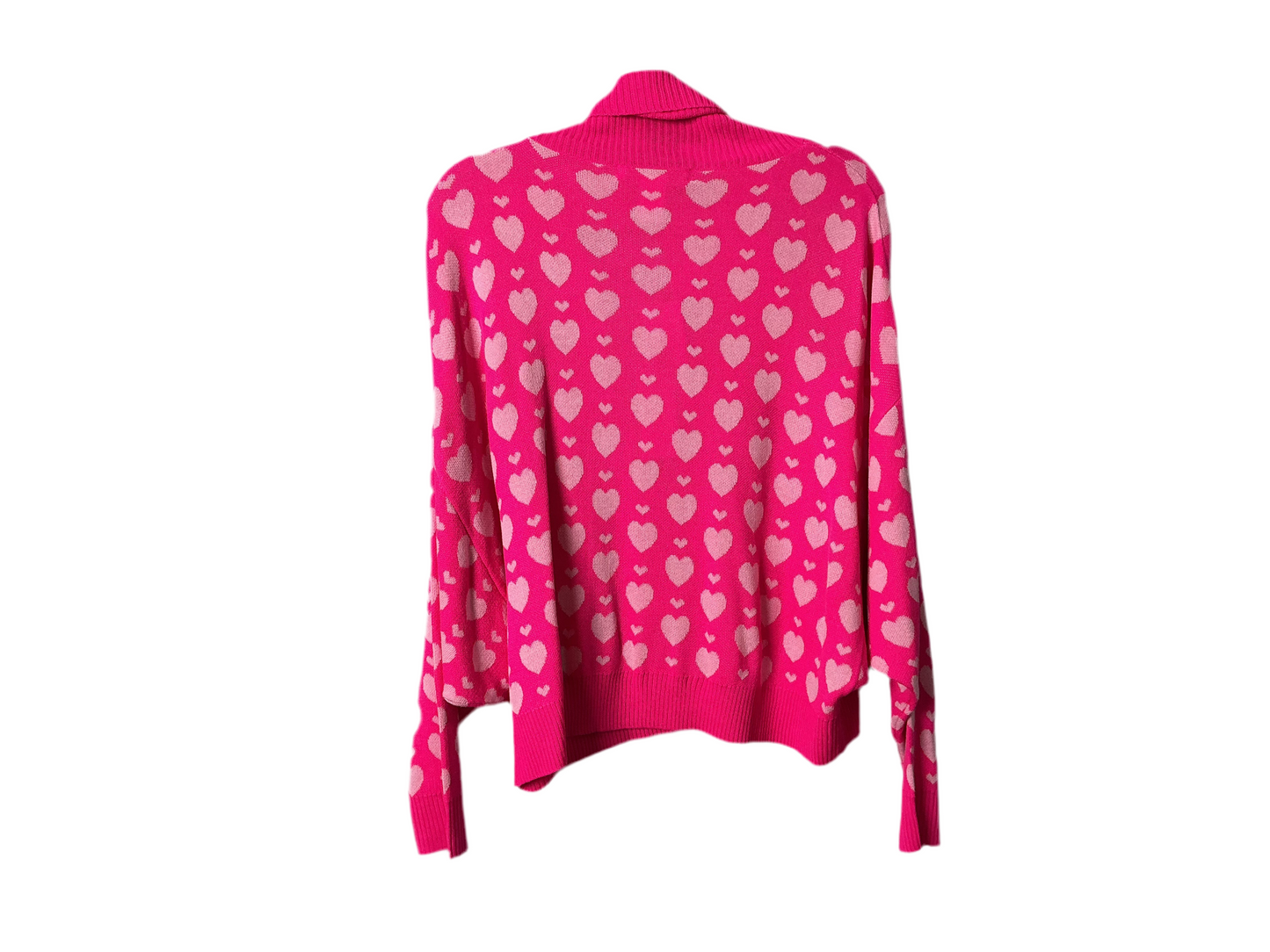 Lilly Pulitzer NWT - Liggy Sweater - Passion Fruit Pink Valentine Heart Jacquard - Size XS