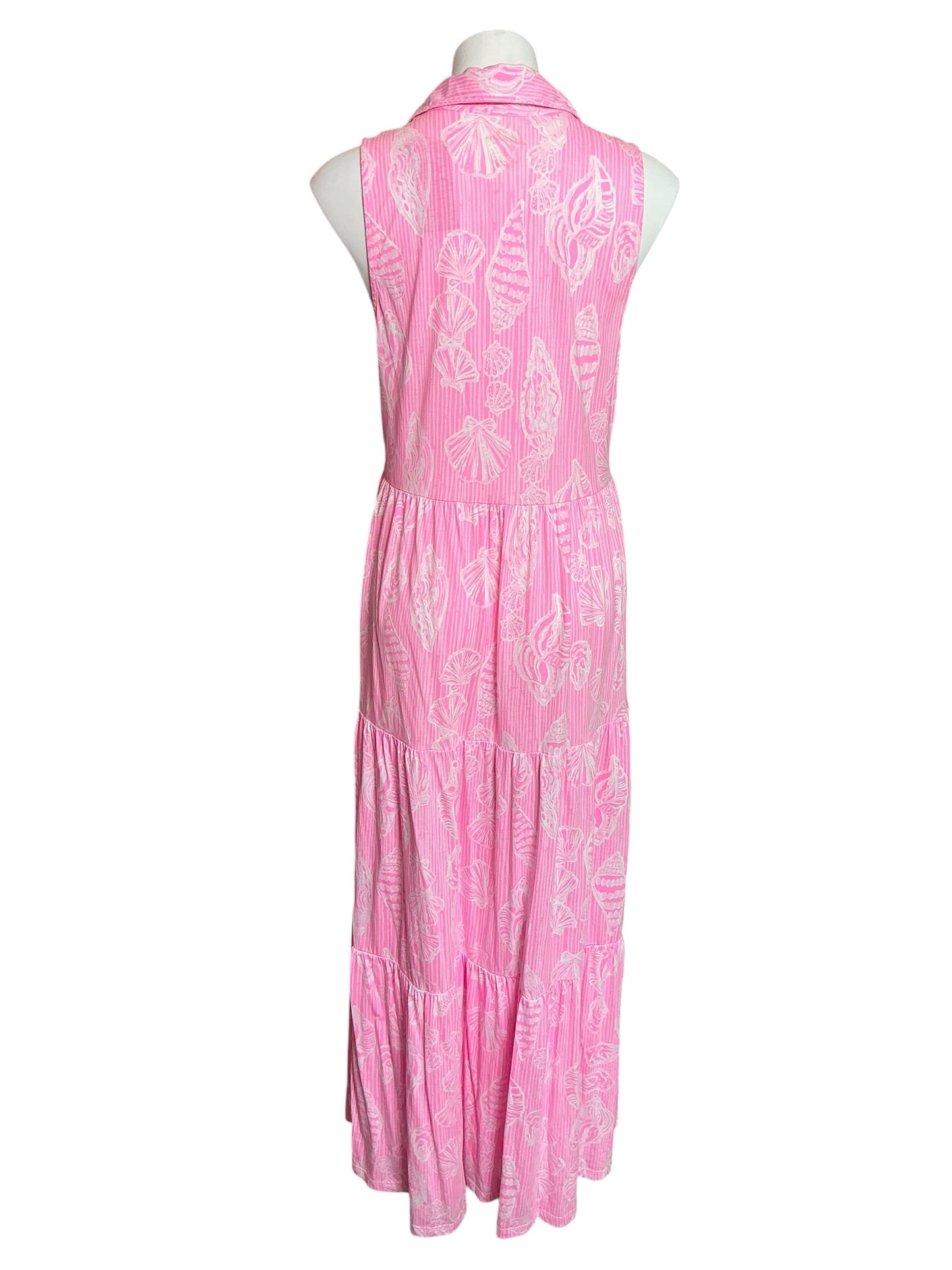 Lilly Pulitzer Riegan Maxi Dress Rousseau Pink Cool As Shell - Size S