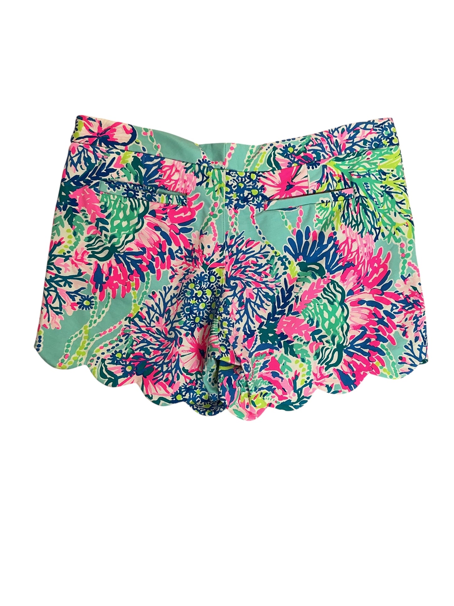 Lilly Pulitzer Buttercup Scalloped Shorts Beach You To It - Size 8