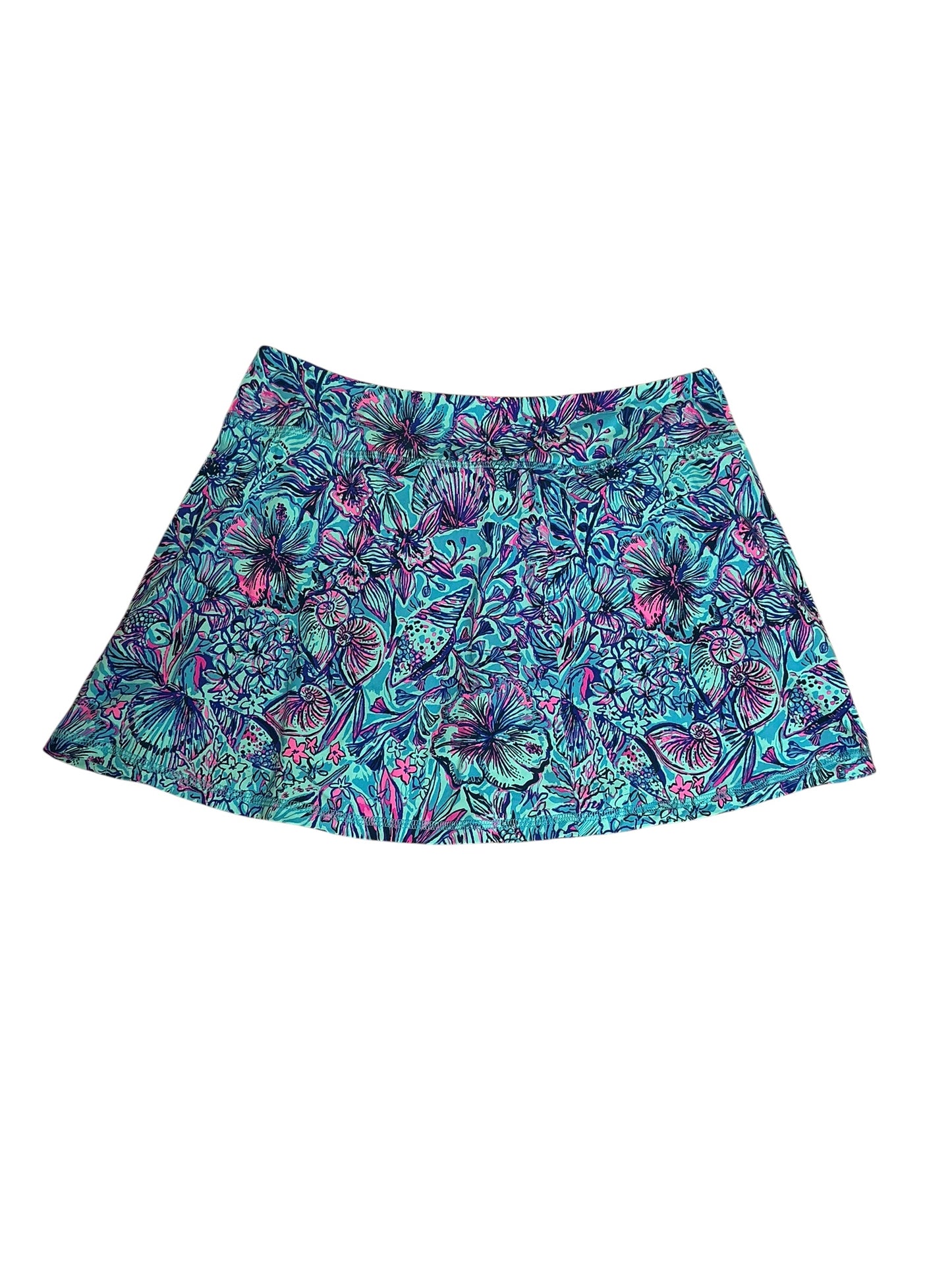 Lilly Pulitzer Luxletic Aila Skort Breakwater Blue Shells N Bells - Size M