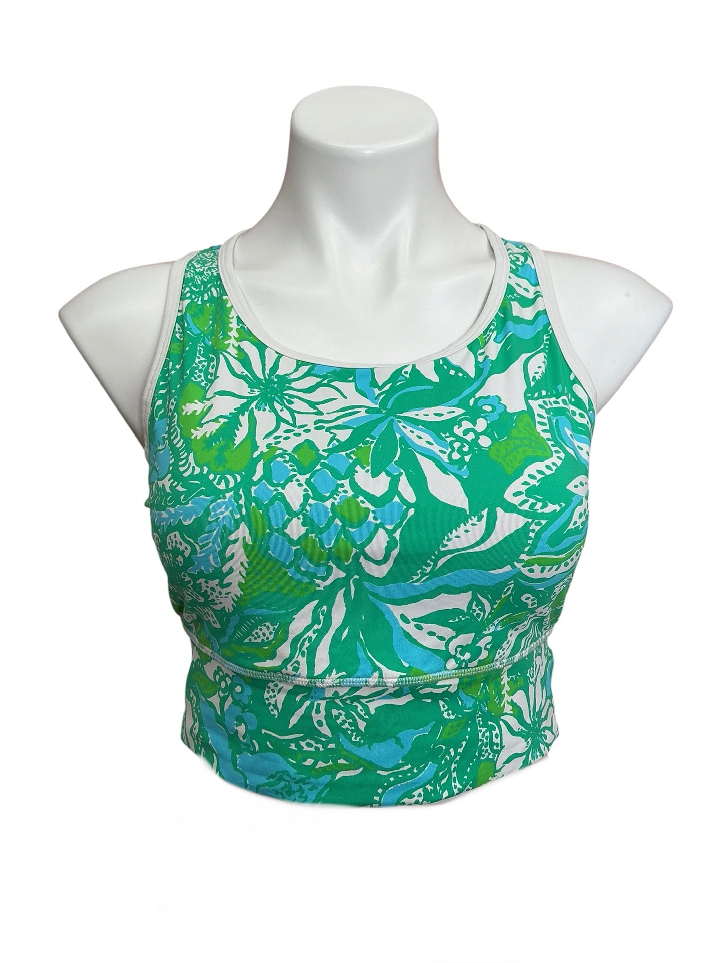 Lilly Pulitzer Luxletic Bentlee Longline Sports Bra Safari Sangria - Size M
