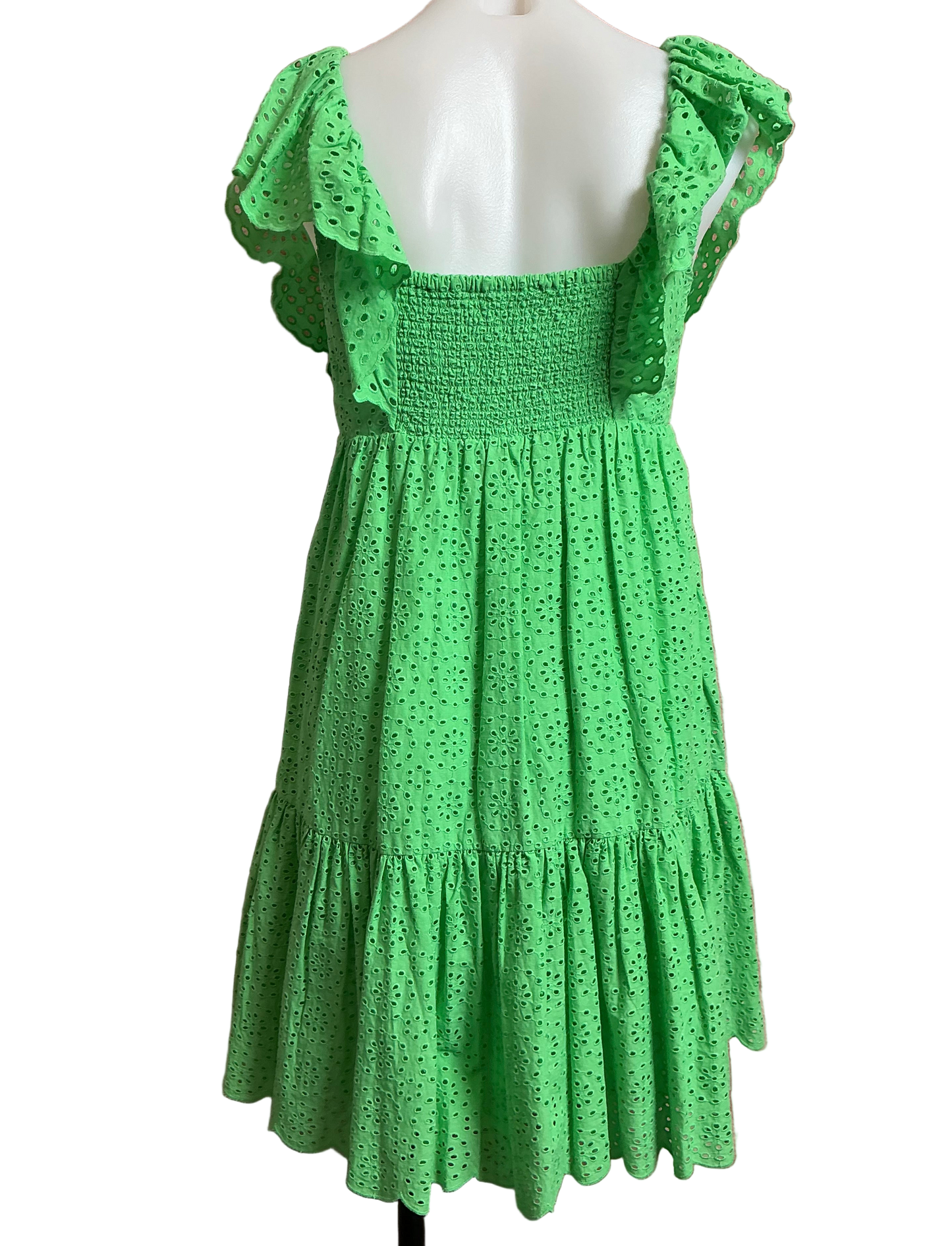 Lilly Pulitzer Asteria Eyelet Babydoll Dress in Cabana Green Daisy Dreams Eyelet Dress - Size 2