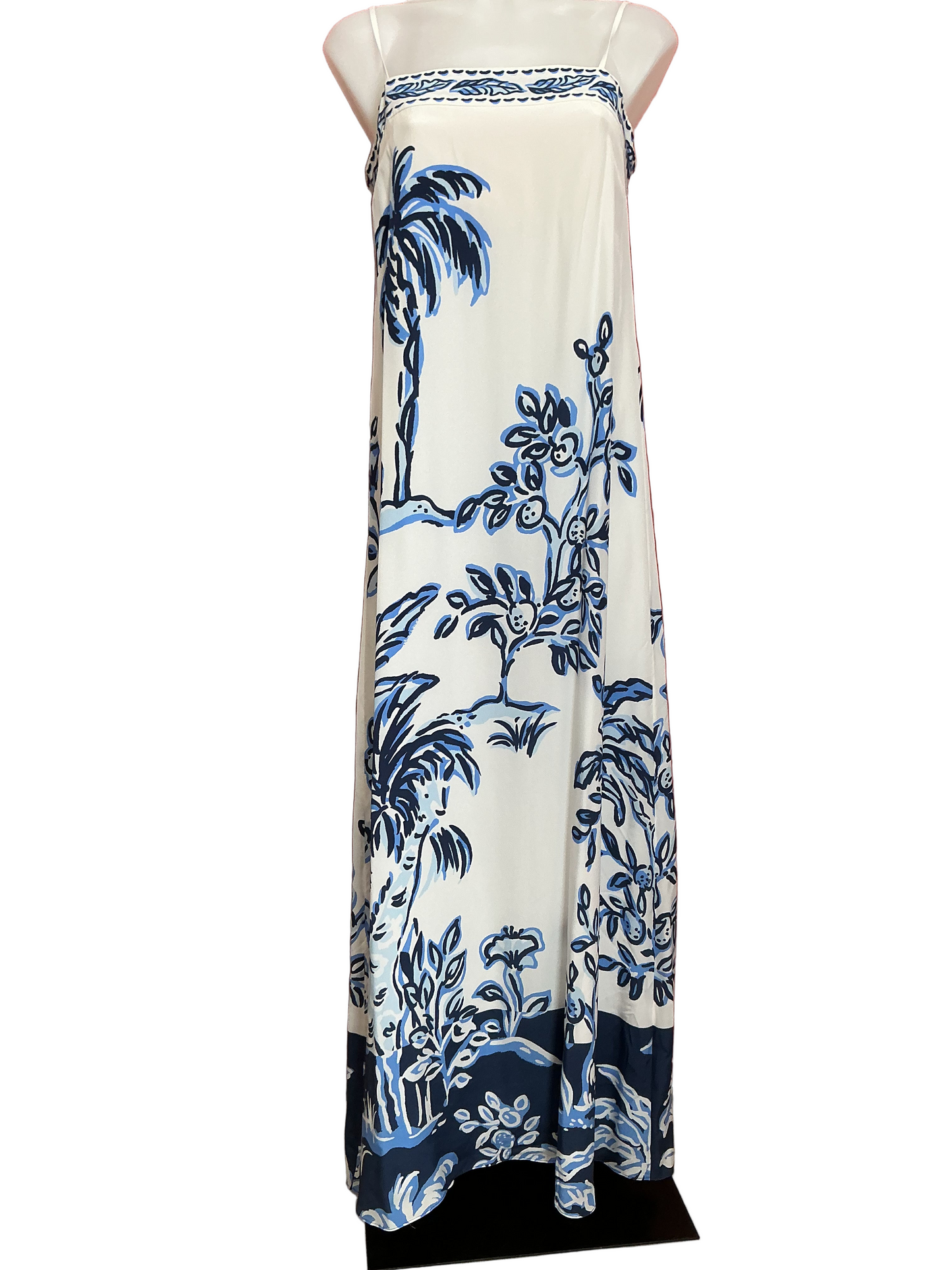 Lilly Pulitzer NWT Jesslyn Silk Maxi Slip Dress Resort White Oversized Tall Tales Engineered Maxi Dress - Size 00