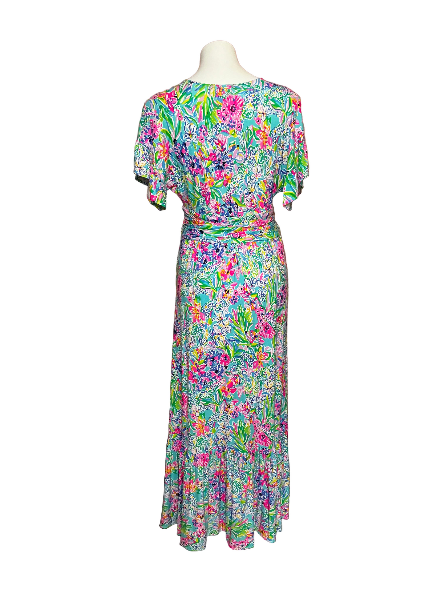 Lilly Pulitzer Jessi Midi Dress - Amalfi Blue Alligator Isle - Size M