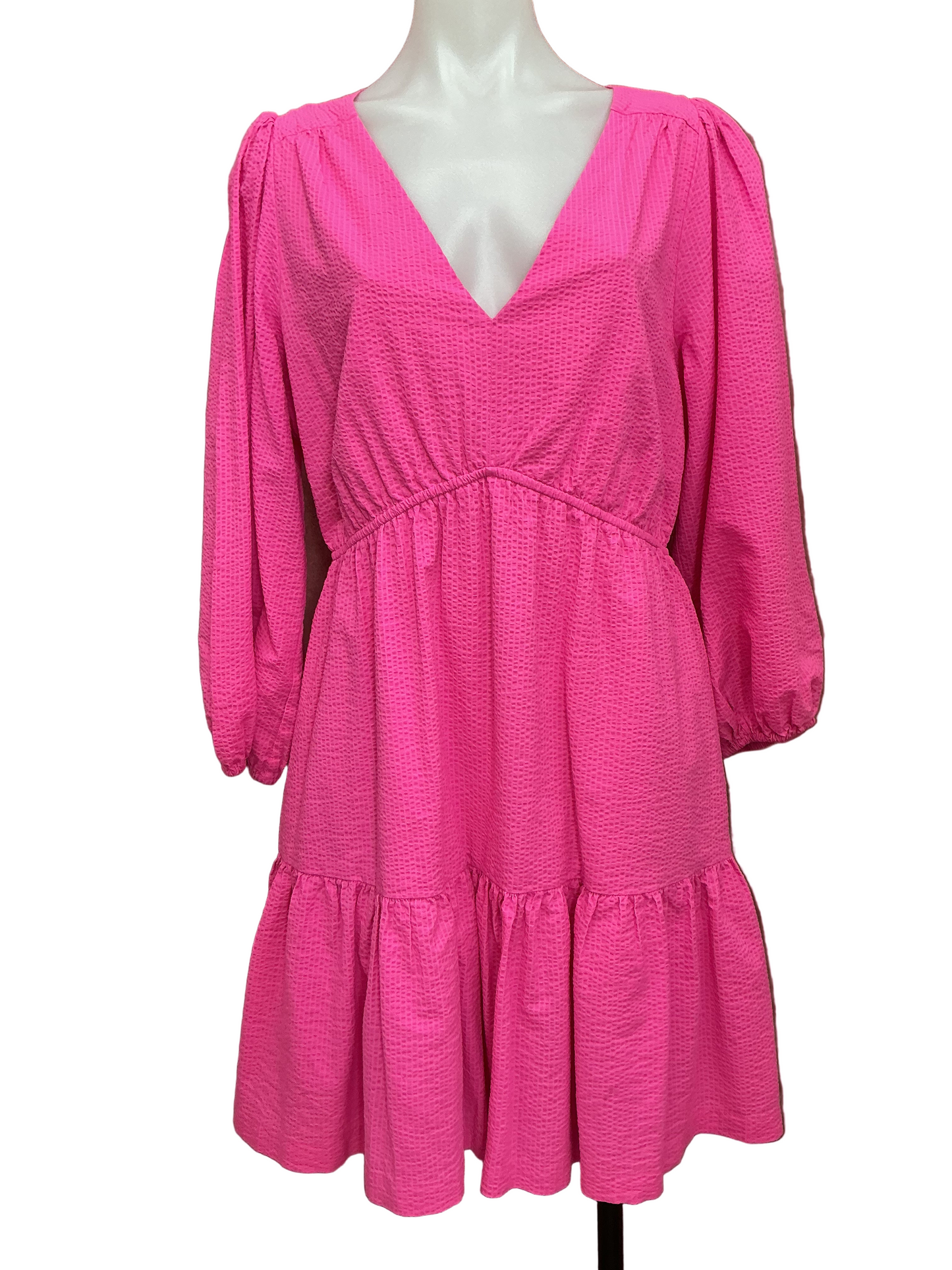 Lilly Pulitzer NWT Deacon 3/4 Sleeve V-Neck Passion Fruit Pink - Size 14