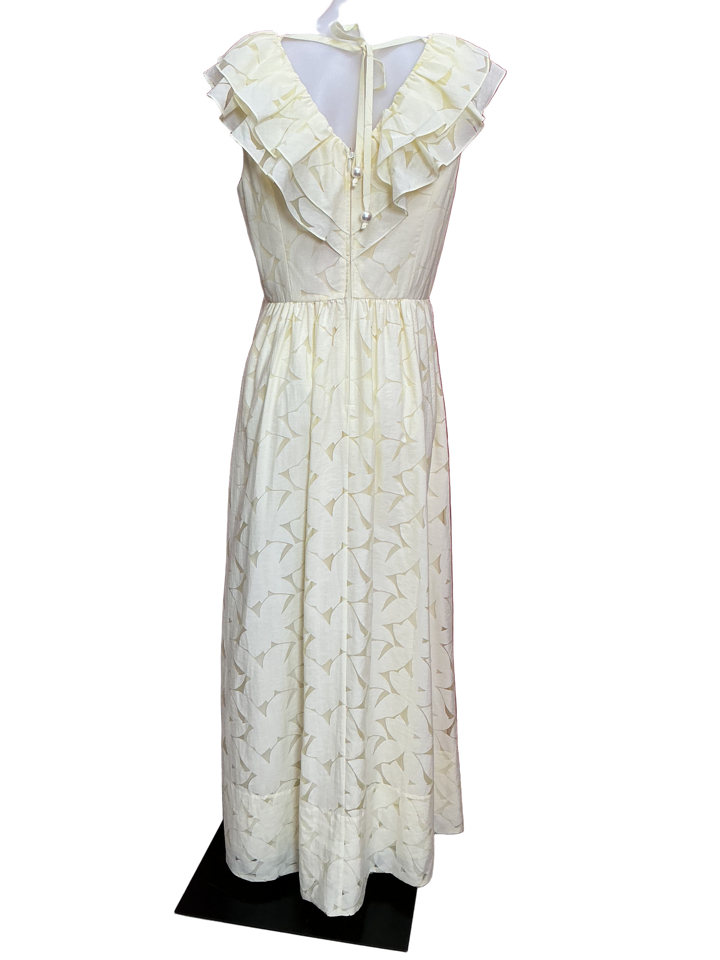 Lilly Pulitzer NWT Ritamarie V-Neck Ruffle Maxi Dress Pastel Finch Yellow Floral Faille - Size 6