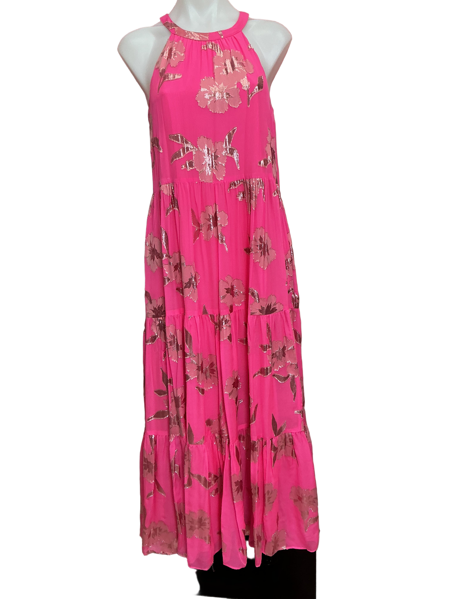 Lilly Pulitzer NWT Beccalyn Silk Blend Ha Roxie Pink Anniversary Slik Clip - Size XS