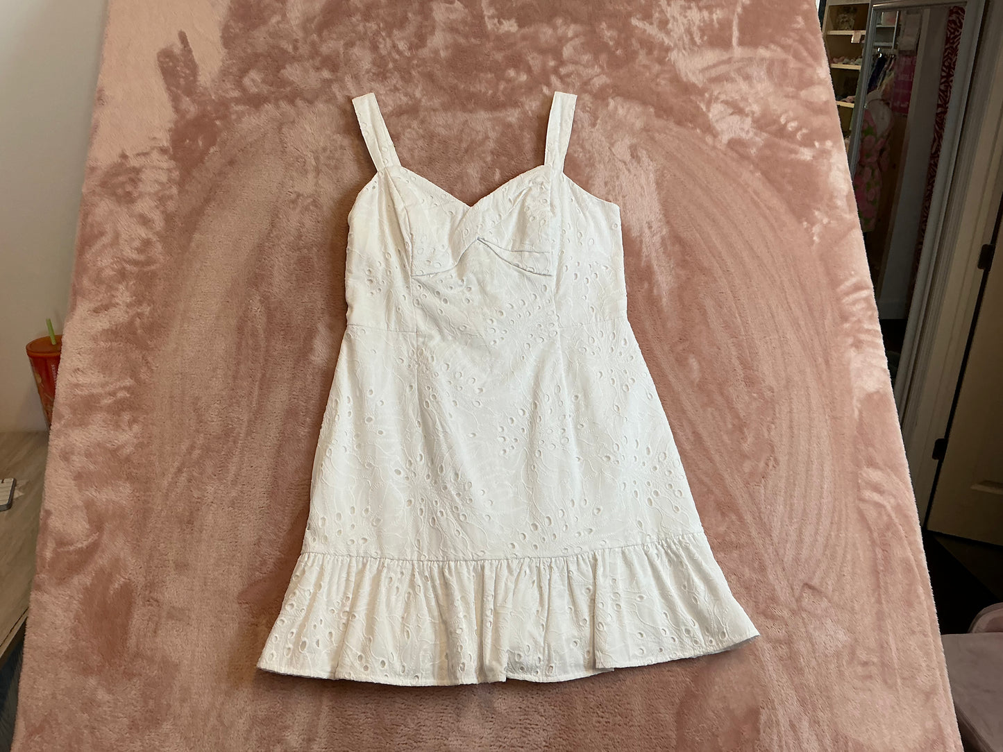 Lilly Pulitzer NWT rocko eyelet romper resort white tropical leaf eyelet - Size 10