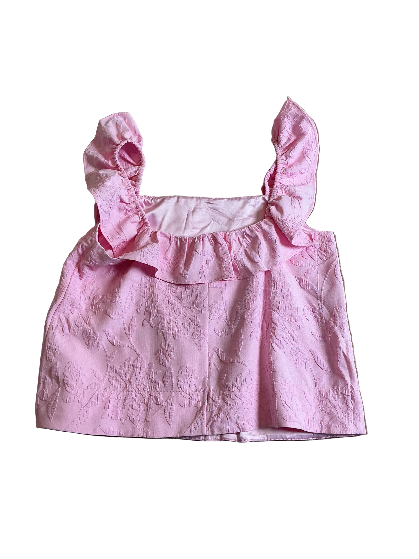 Lilly Pulitzer NWT Zoya Ruffle Top Conch Shell Pink Caliente Pucker Jacqua - Size 16