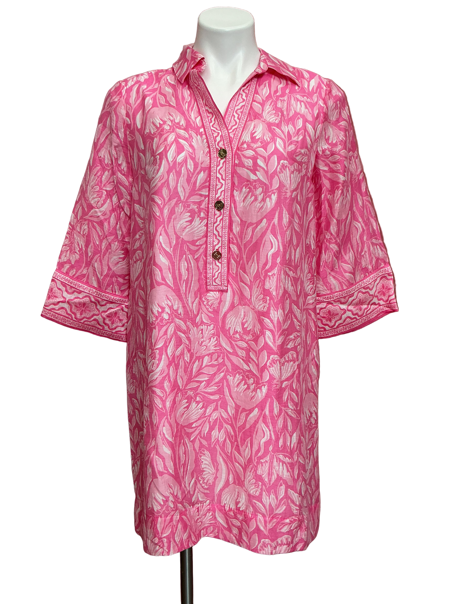 Lilly Pulitzer NWT Daphnie Tunic Dress Rousseau Pink Tulip To Tango Enginee - Size 2