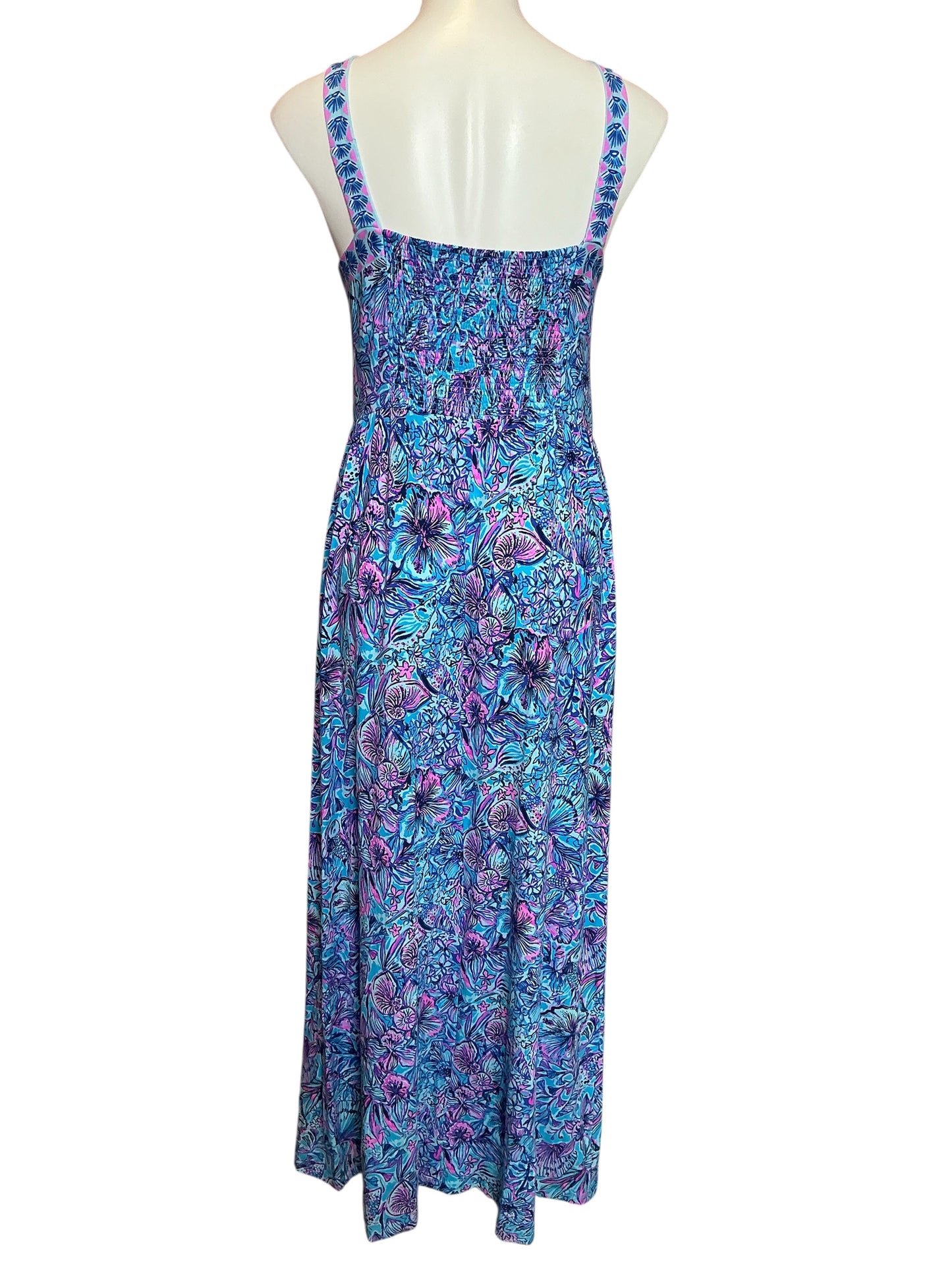 Lilly Pulitzer NWT Mirasol Maxi Dress Breakaway Blue Shells N Bells Size 10