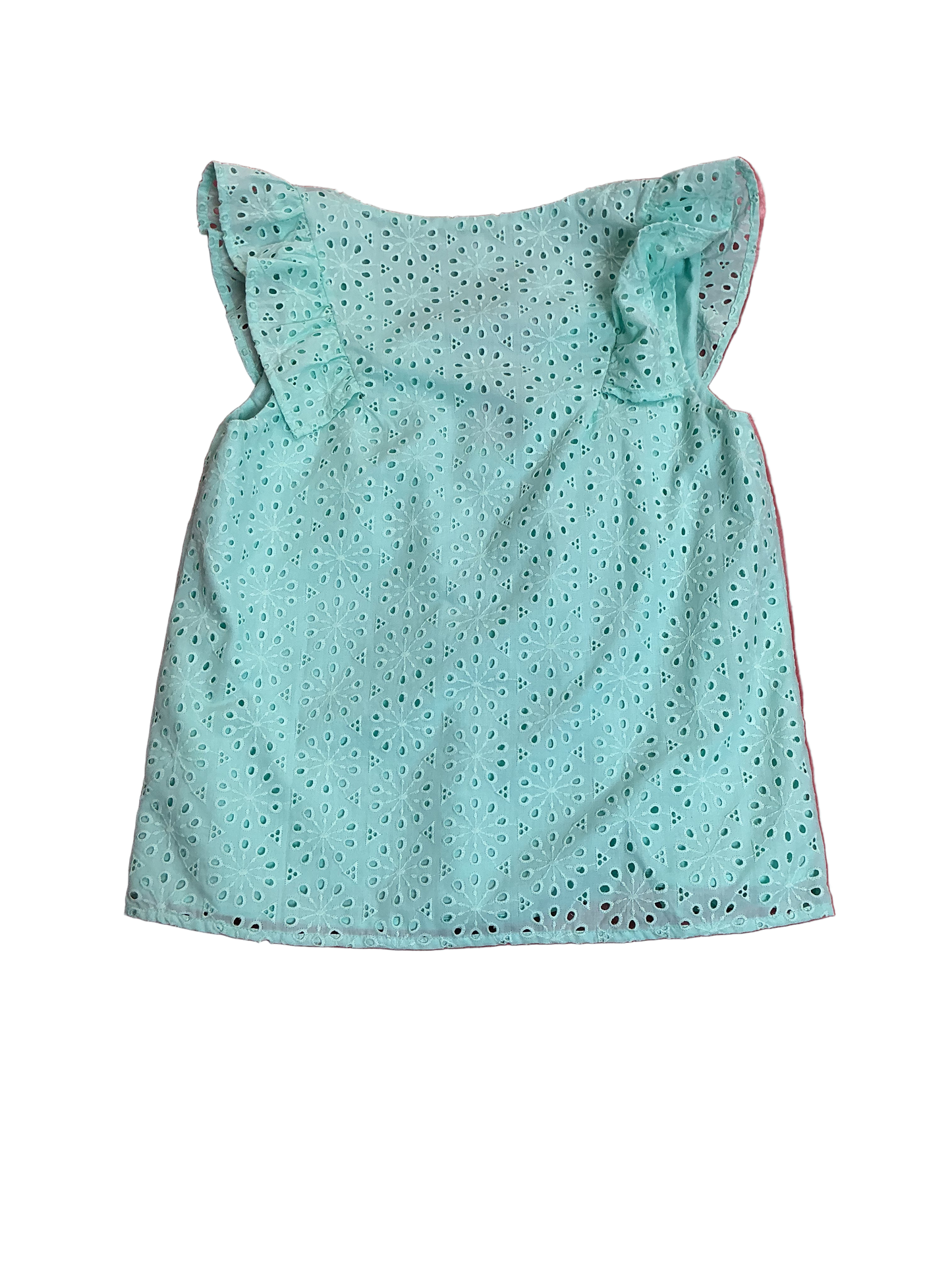 Lilly Pulitzer NWT Lina Eyelet Top Surf Blue Neon Sunburst Eyelet - Size S