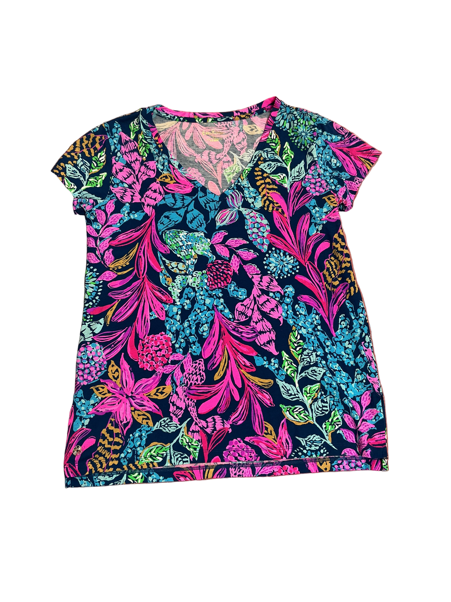 Lilly Pulitzer NWT Meredith Tee Aegan Navy Calypso Coast - Size XS