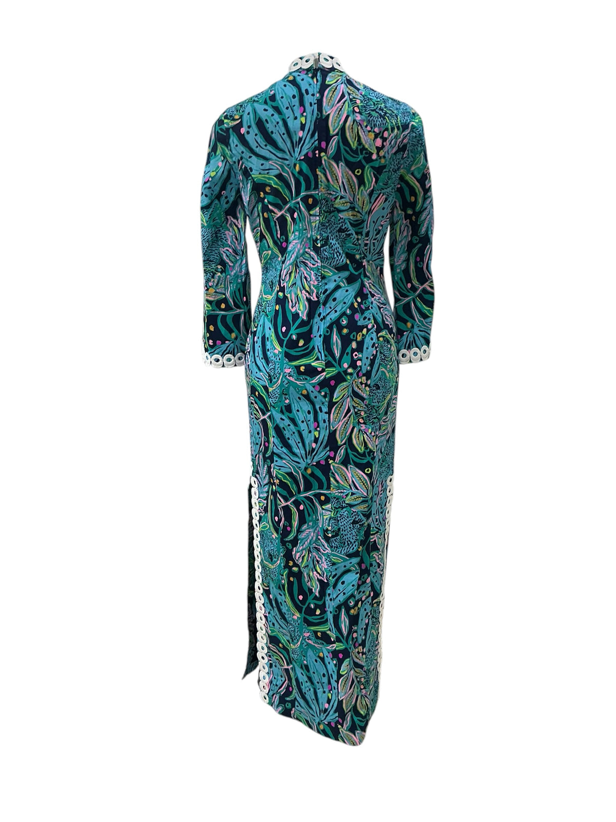 Lilly Pulitzer NWT Shealyn 3/4 Sleeve Cotton Low Tide Navy Catty Purrsonality - Size 6