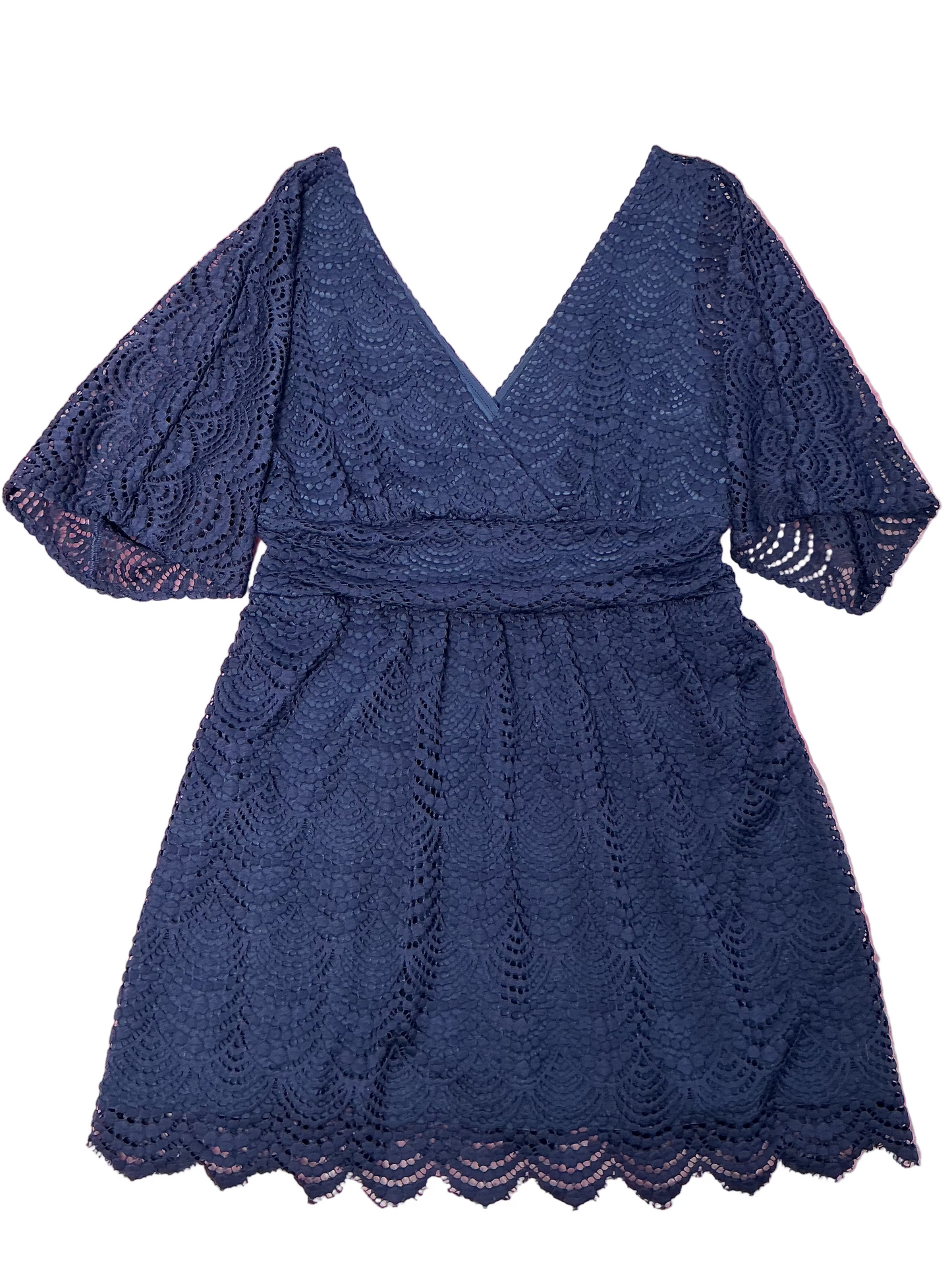 Lilly Pulitzer NWT - Parigi Skort Romper - True Navy Scalloped Shell Lace - Size L