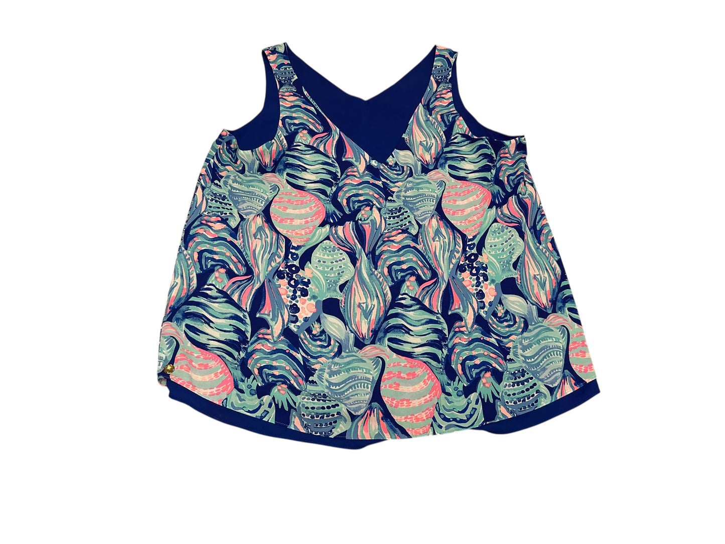 Lilly Pulitzer Florin Top Twightlight Blue Scale Up Size large