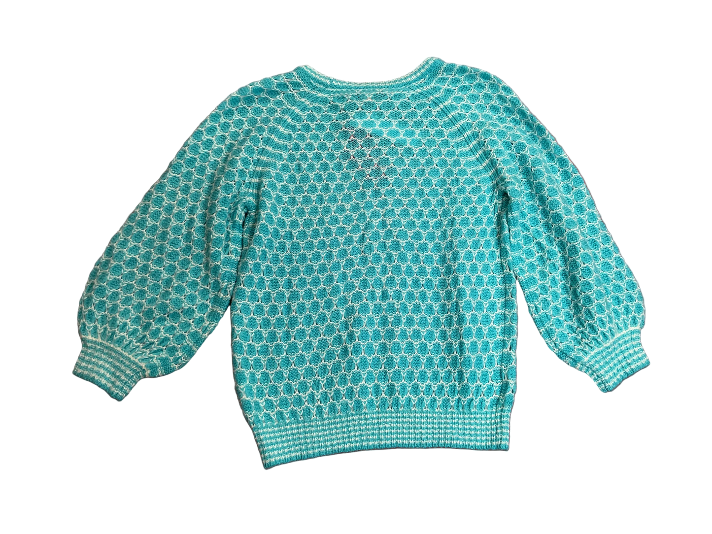 Lilly Pulitzer NWT Corabelle Sweater Turquoise Shore Honeycomb - Size L
