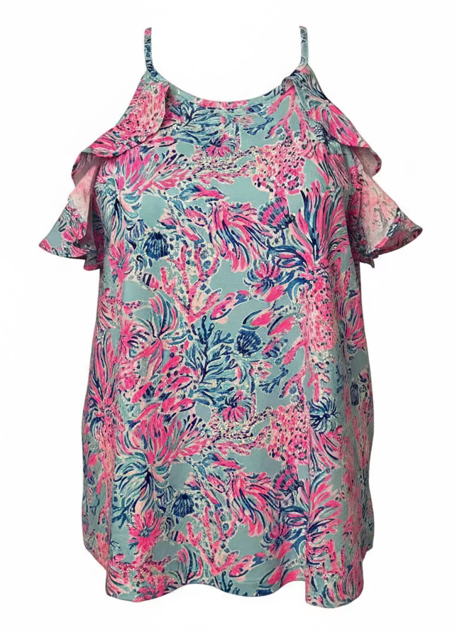 Lilly Pulitzer NWT - Billie Halter Top - Celestial Blue Seek And See - Size XL