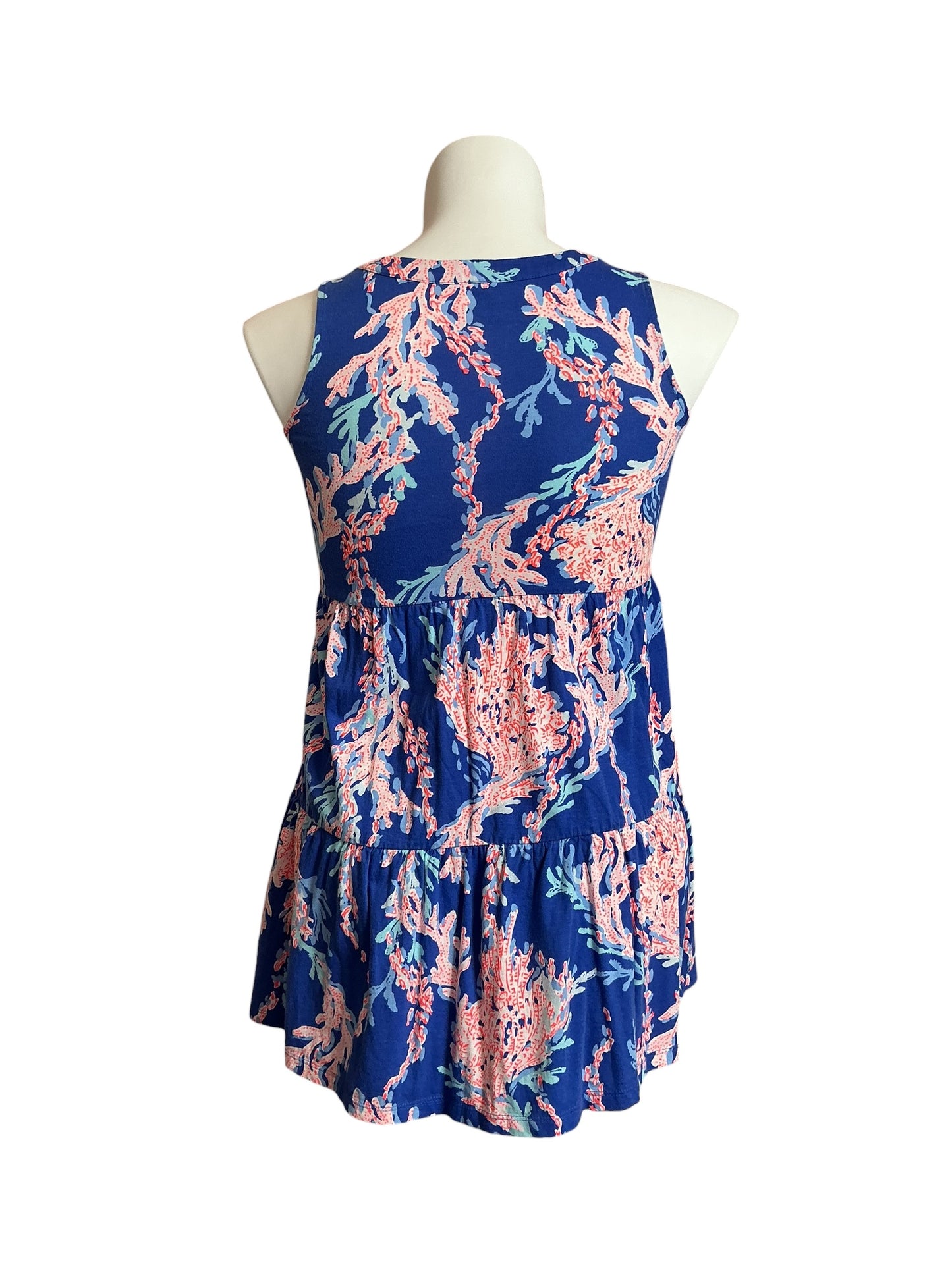 Lilly Pulitzer Girls Lorina Dress - Borealis Blue Swim On Over - Size XL