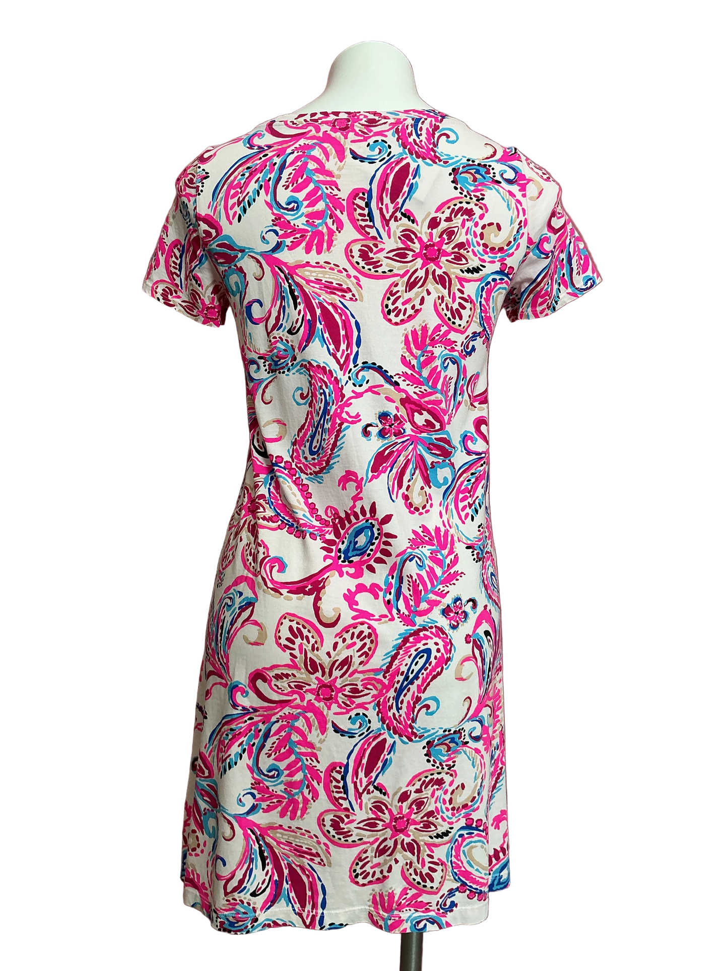 Lilly Pulitzer Cody Short Sleeve Dress Coconut Flitting About - Size XS