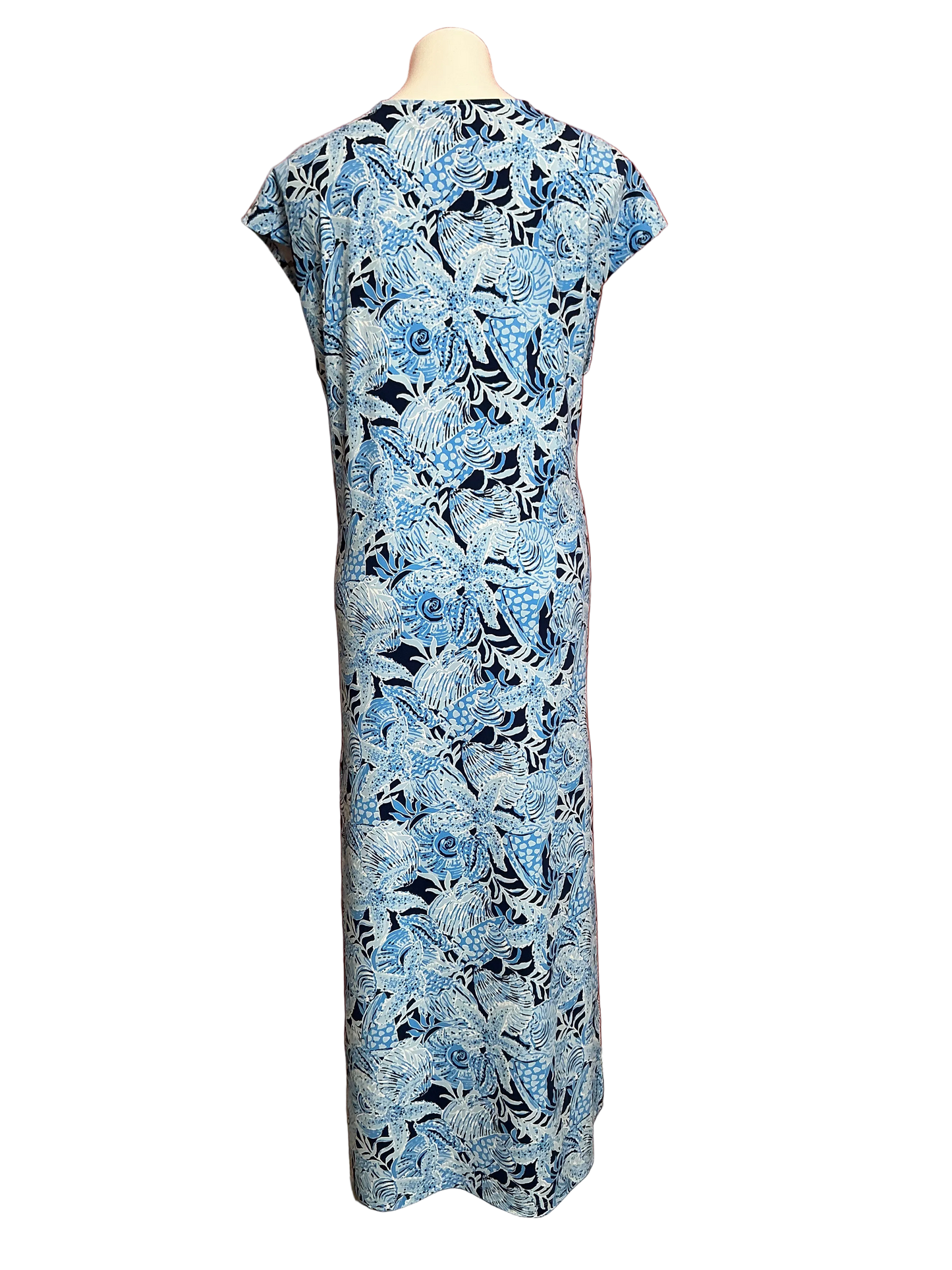 Lilly Pulitzer Talli Maxi Dress Bonaire Blue Coastal Constellation - Size L