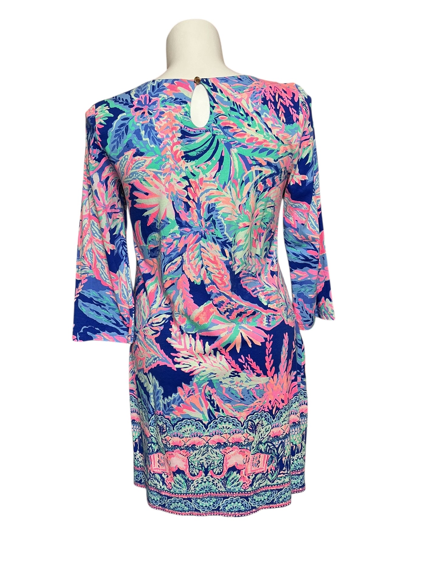 Lilly Pulitzer Bay Dress - Multi Sunset Safari Engineered- Size XL
