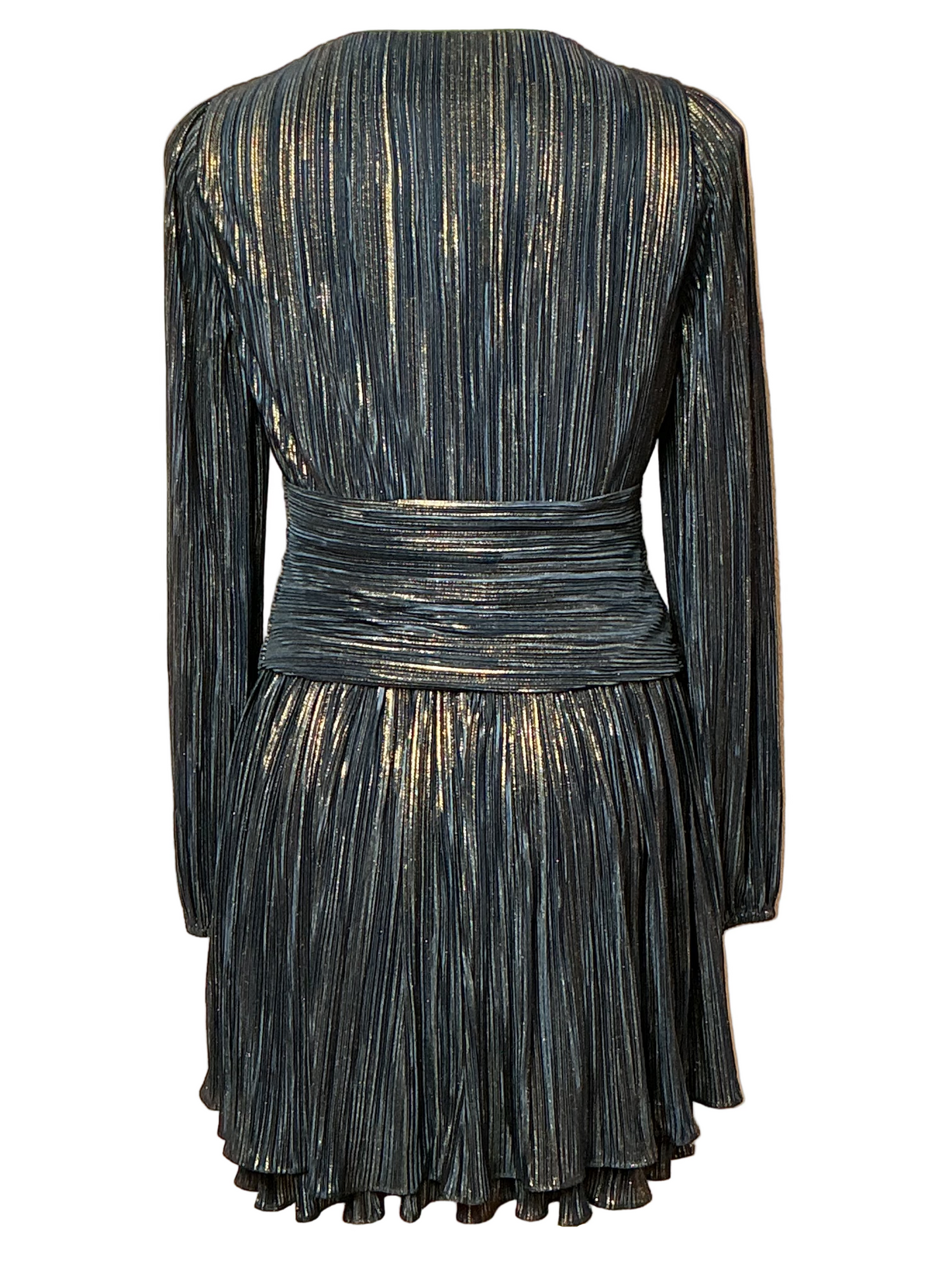 Lilly Pulitzer NWT - Jessamine Long Sleeve Dress - Low Tide Navy Foil Printed Crinkle Woven - Size 4