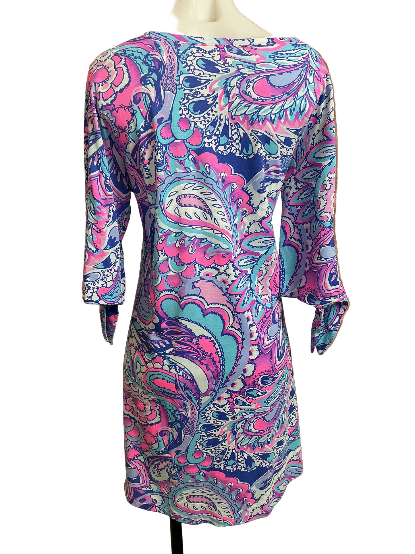 Lilly Pulitzer Preston Dress Pink Tropic Mermaids Call - Size L (As-Is)