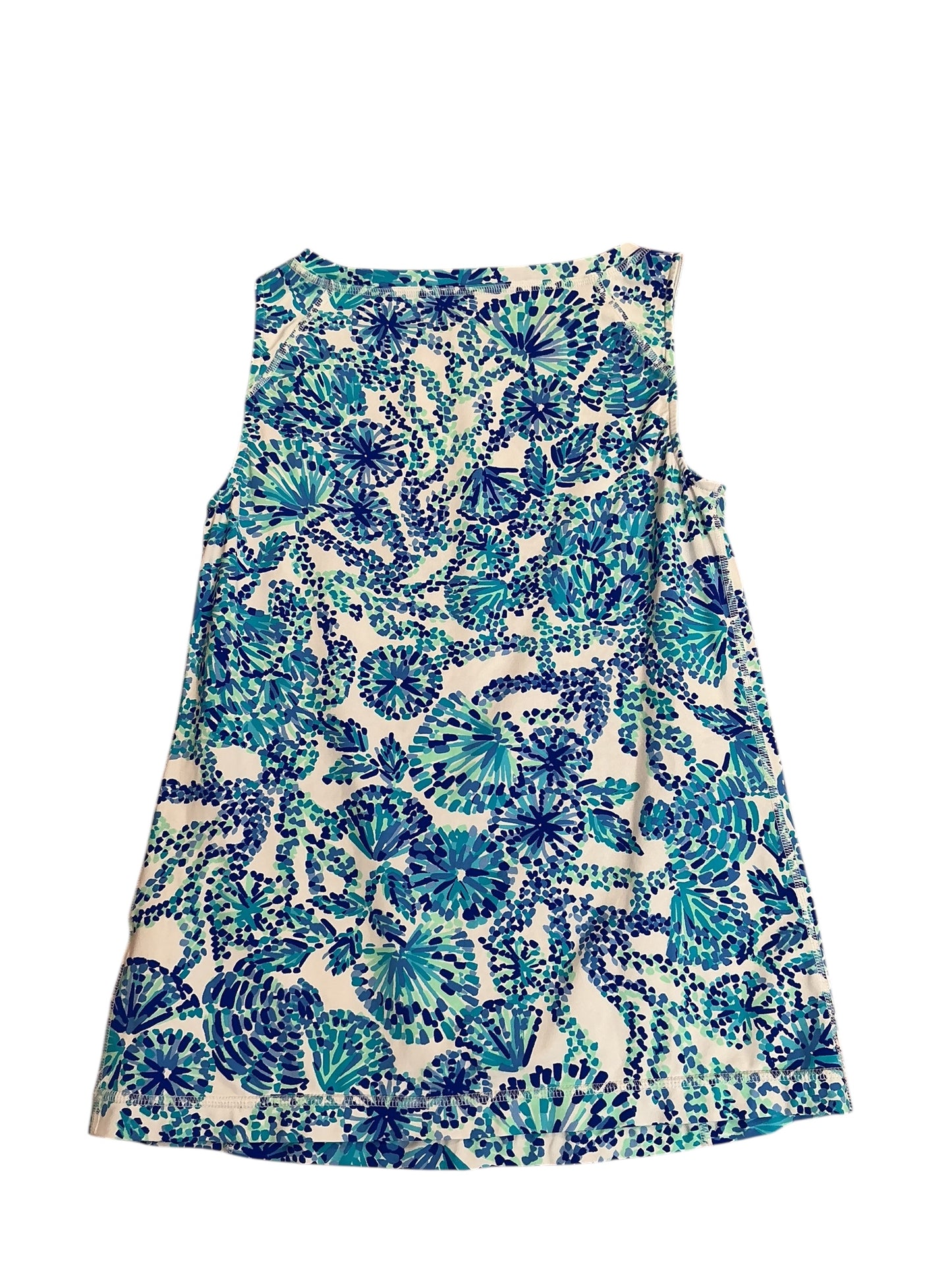 Lilly Pulitzer Luxletic UPF 50+ Essie Tank Sea Fan Blue - Size S