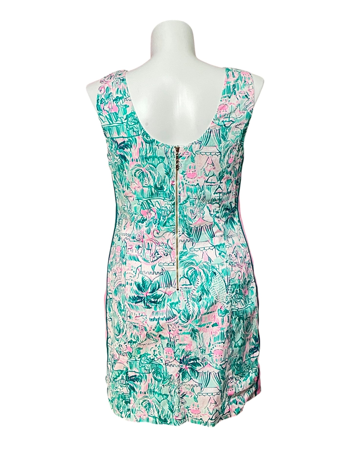 Lilly Pulitzer Mila Stretch Shift - Bright Agate Green Colorful Camelflage - Size 14