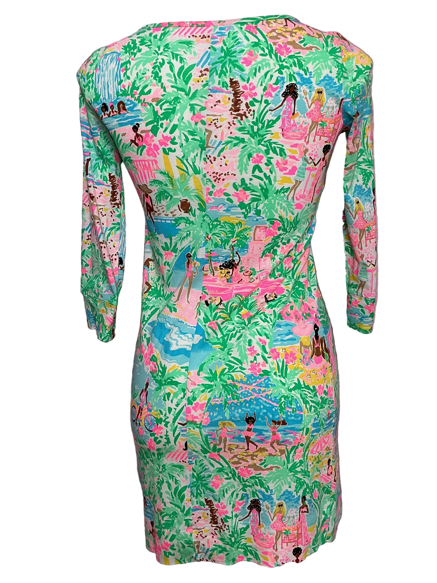 Lilly Pulitzer Marlowe T-Shirt Dress - Multi Let's Get Together Dress - Size XXS