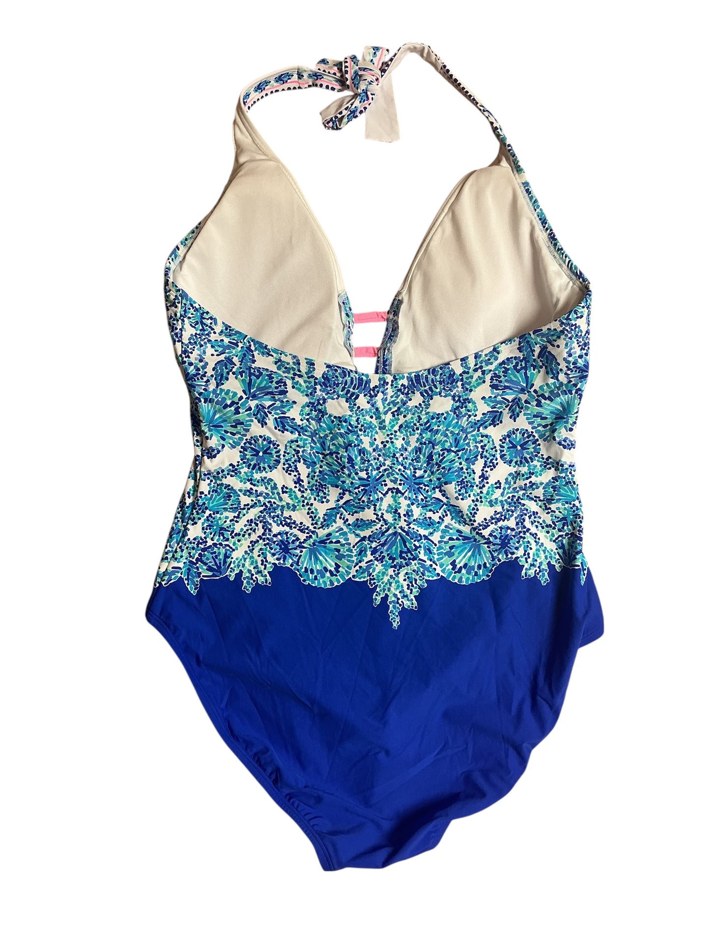 Lilly Pulitzer NWT Loraline One Piece - Turquoise Oasis Shell Me You Love Me Engineered One Piece - Size 16