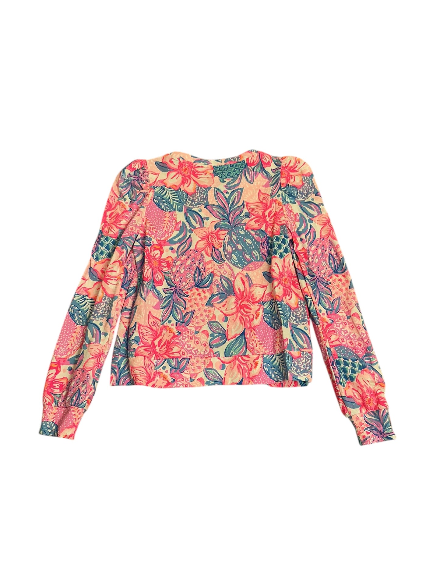 Lilly Pulitzer Jansen Long Sleeve Sweater Pink Isle Best Of Friends - Size S